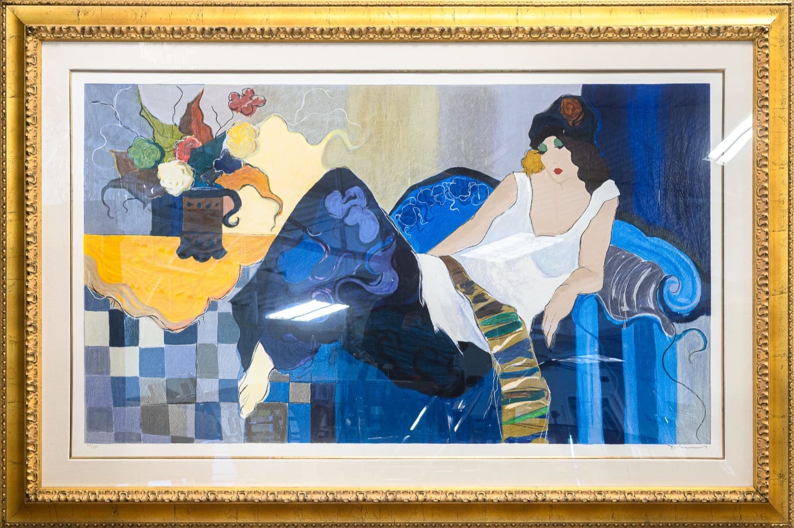 Itzchak Tarkay Le Fiance Signed 1990 Signed Color Serigraph on Paper 235/350