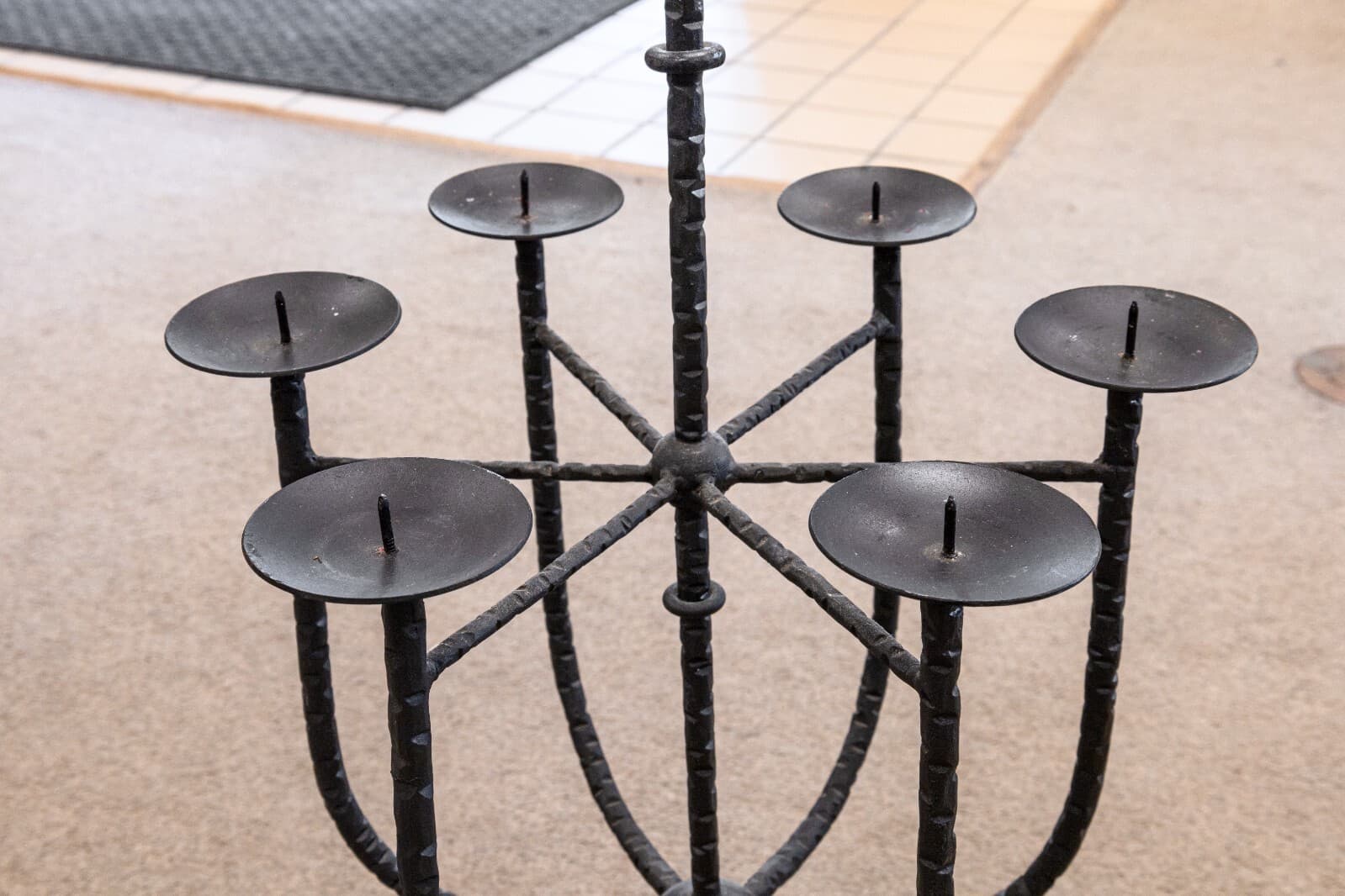 Vintage Parzinger Wrought Iron Metal Candelabra - Thumbnail 3