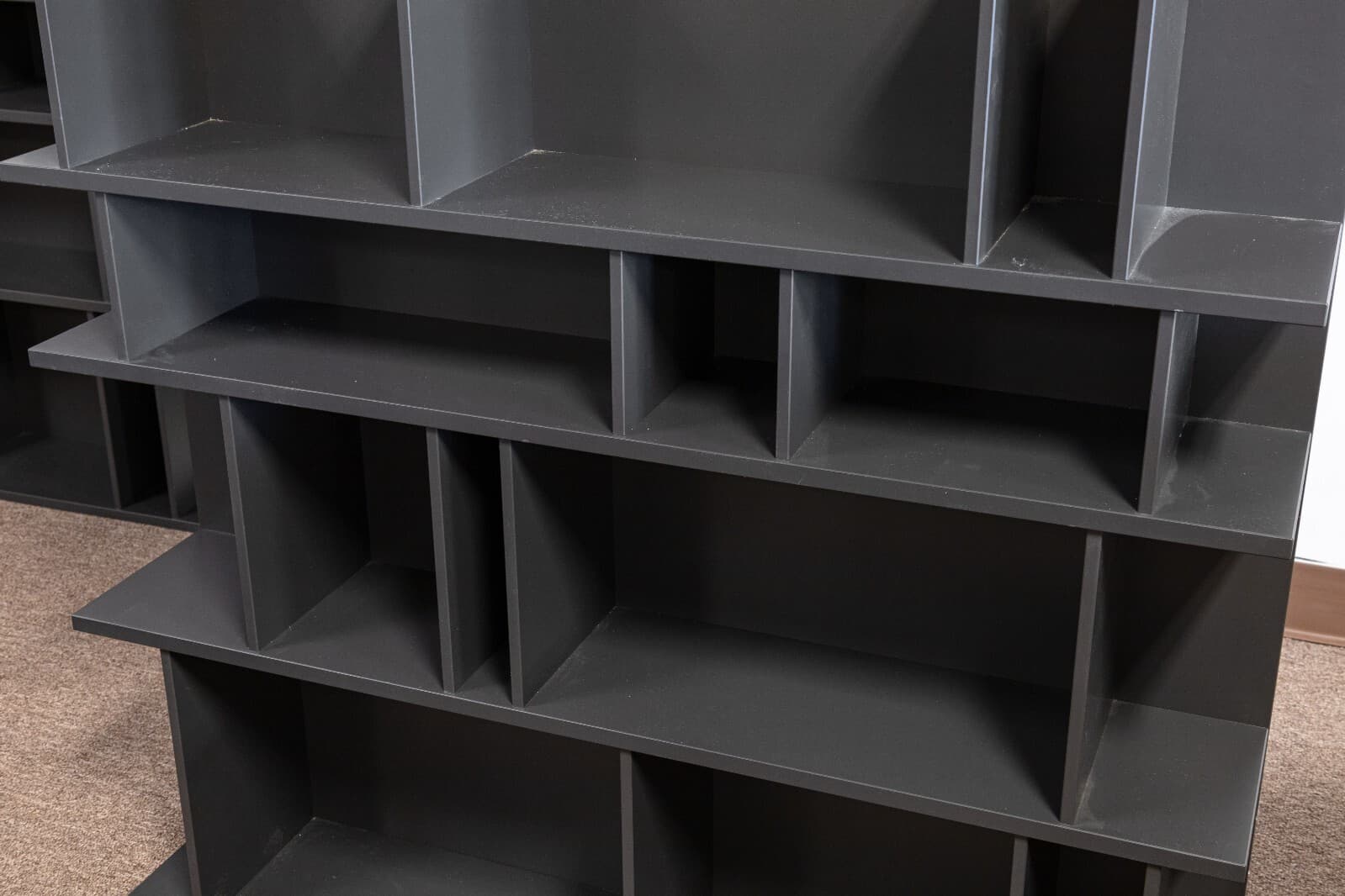BoConcept Como System Lacquered Charcoal Gray Contemporary Shelving Unit - Thumbnail 4