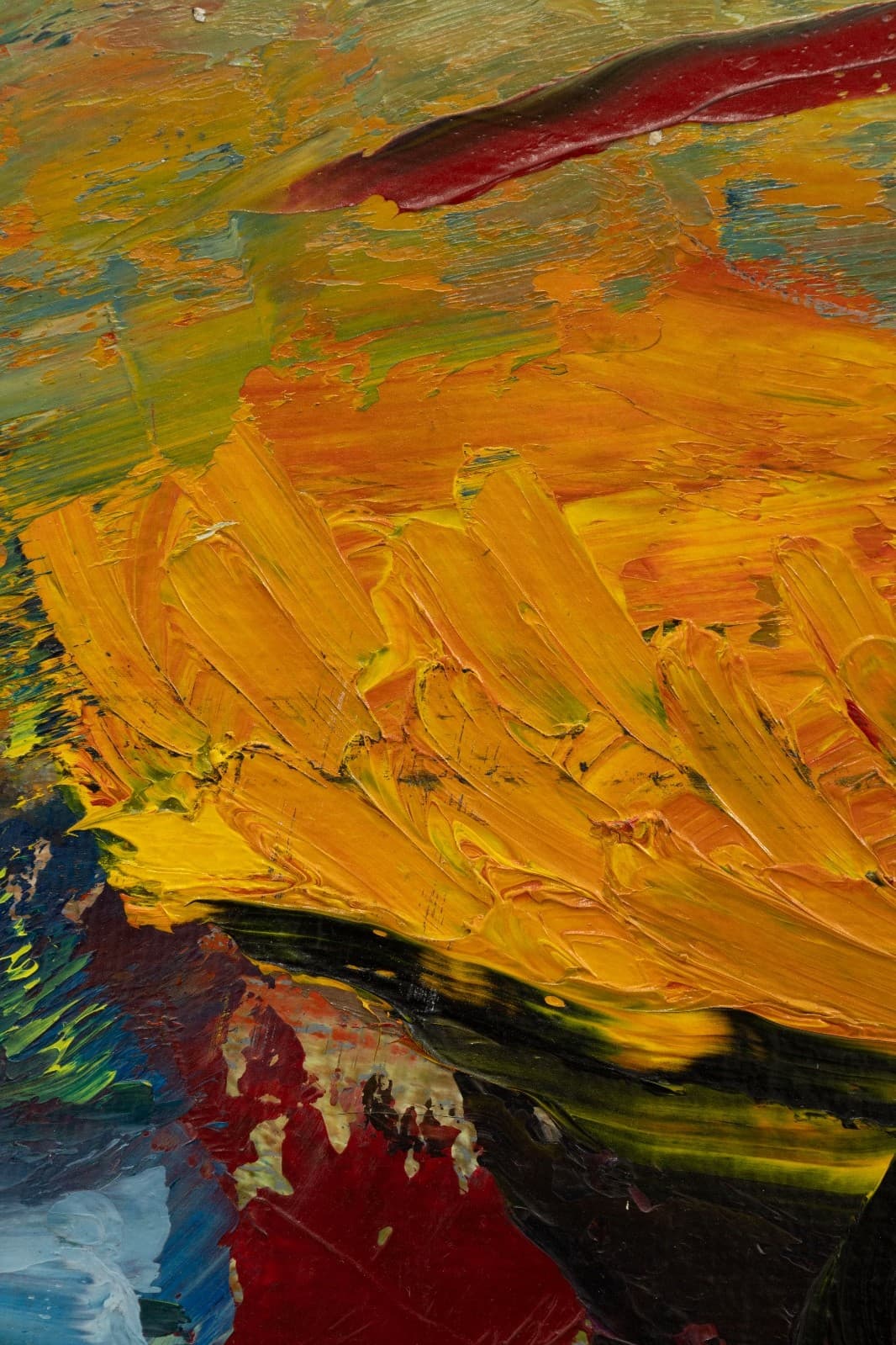 Besso Bakradze Unpredictable Criterion 1993 Signed Abstract Oil Painting Canvas - Thumbnail 5