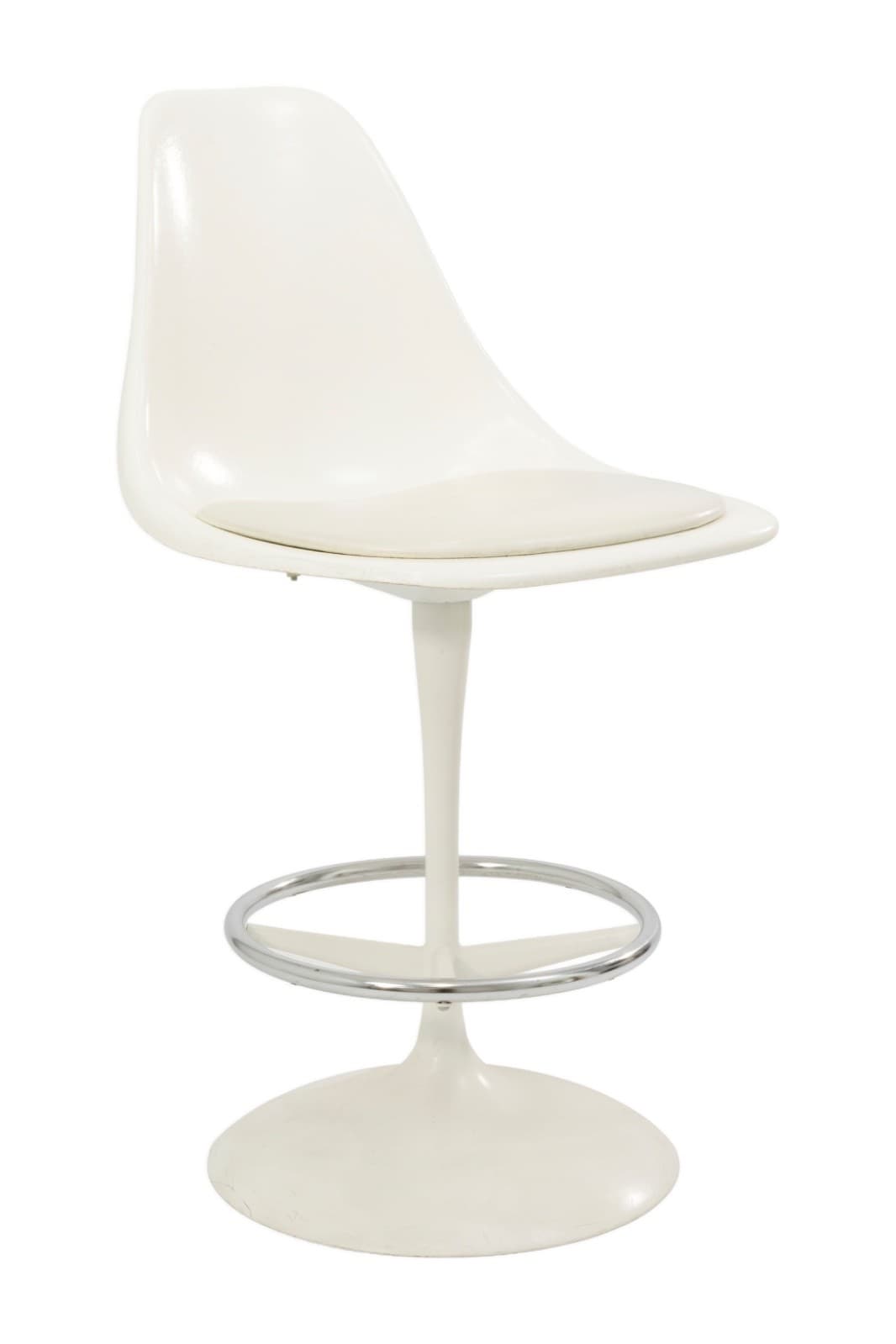Set Of 4 Vintage Tulip Style Swivel Barstools By Arthur Umanoff - Thumbnail 3