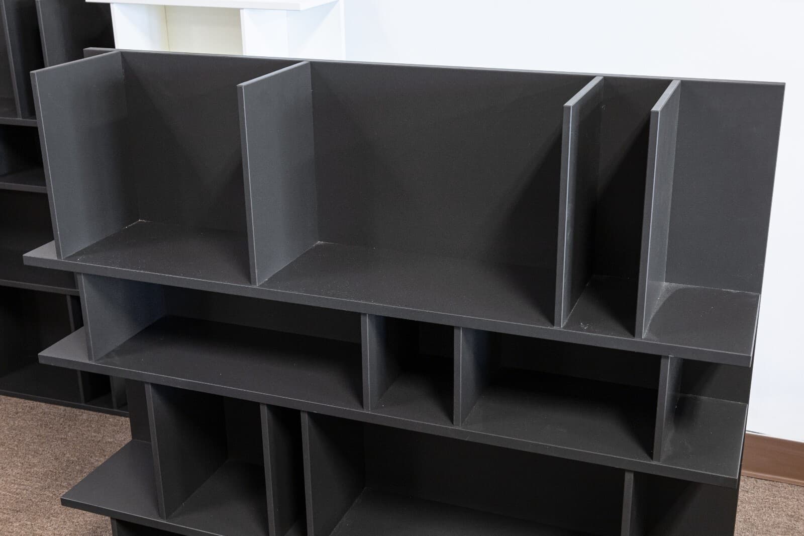 BoConcept Como System Lacquered Charcoal Gray Contemporary Shelving Unit - Thumbnail 3