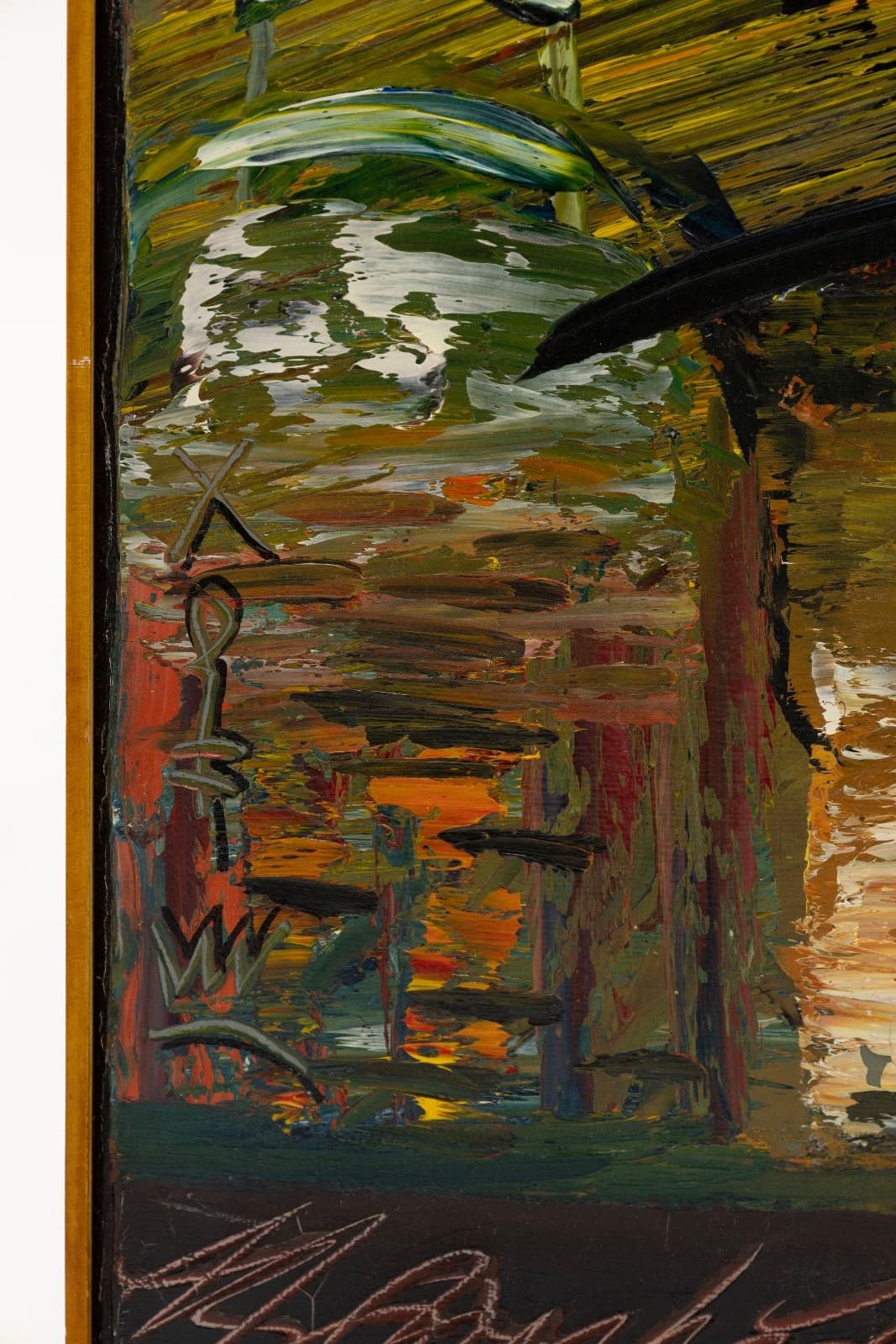 Besso Bakradze Unpredictable Criterion 1993 Signed Abstract Oil Painting Canvas - Thumbnail 4