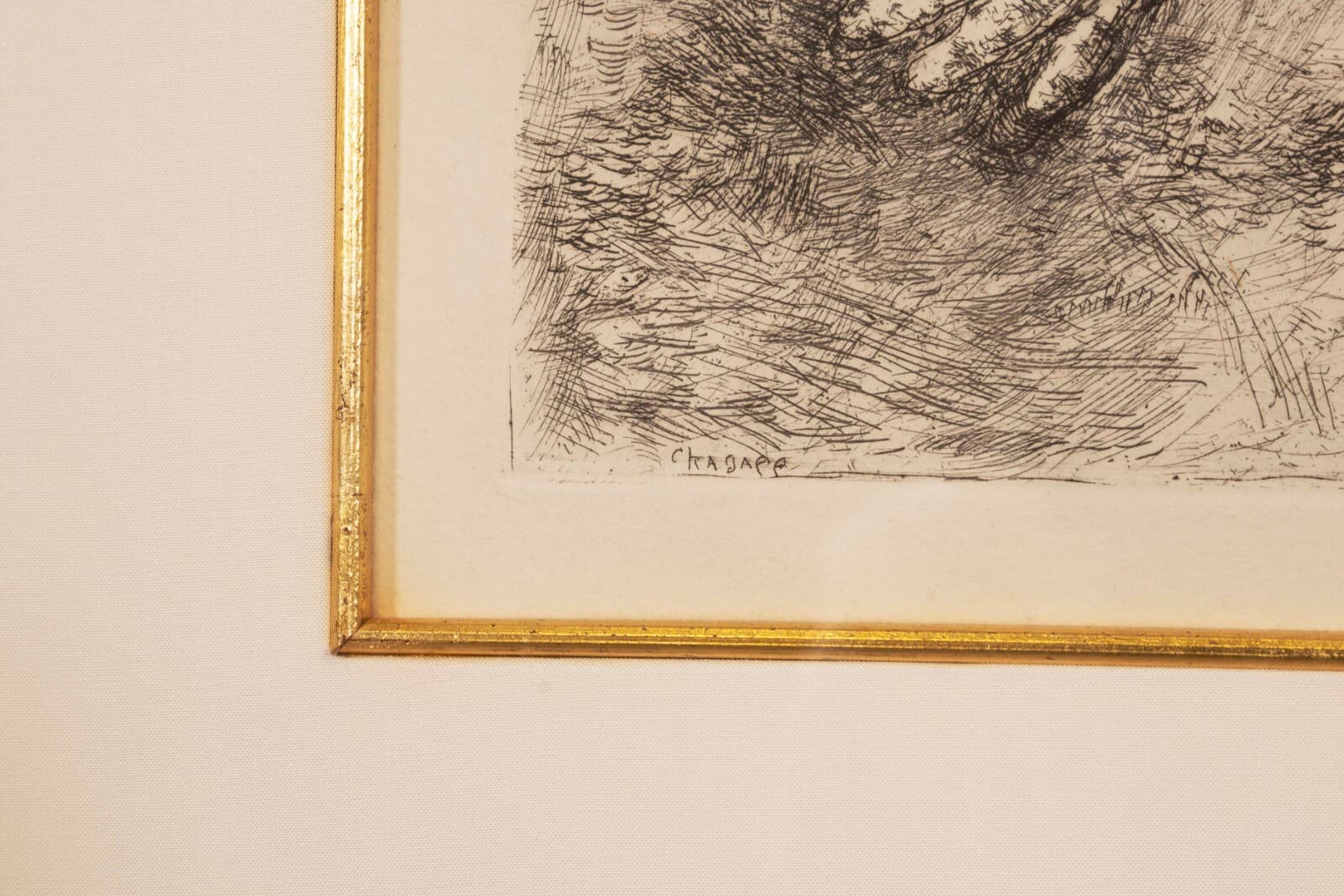 Marc Chagall Joshua Reads the Words of the Law The Bible Series Etching Framed - Thumbnail 6
