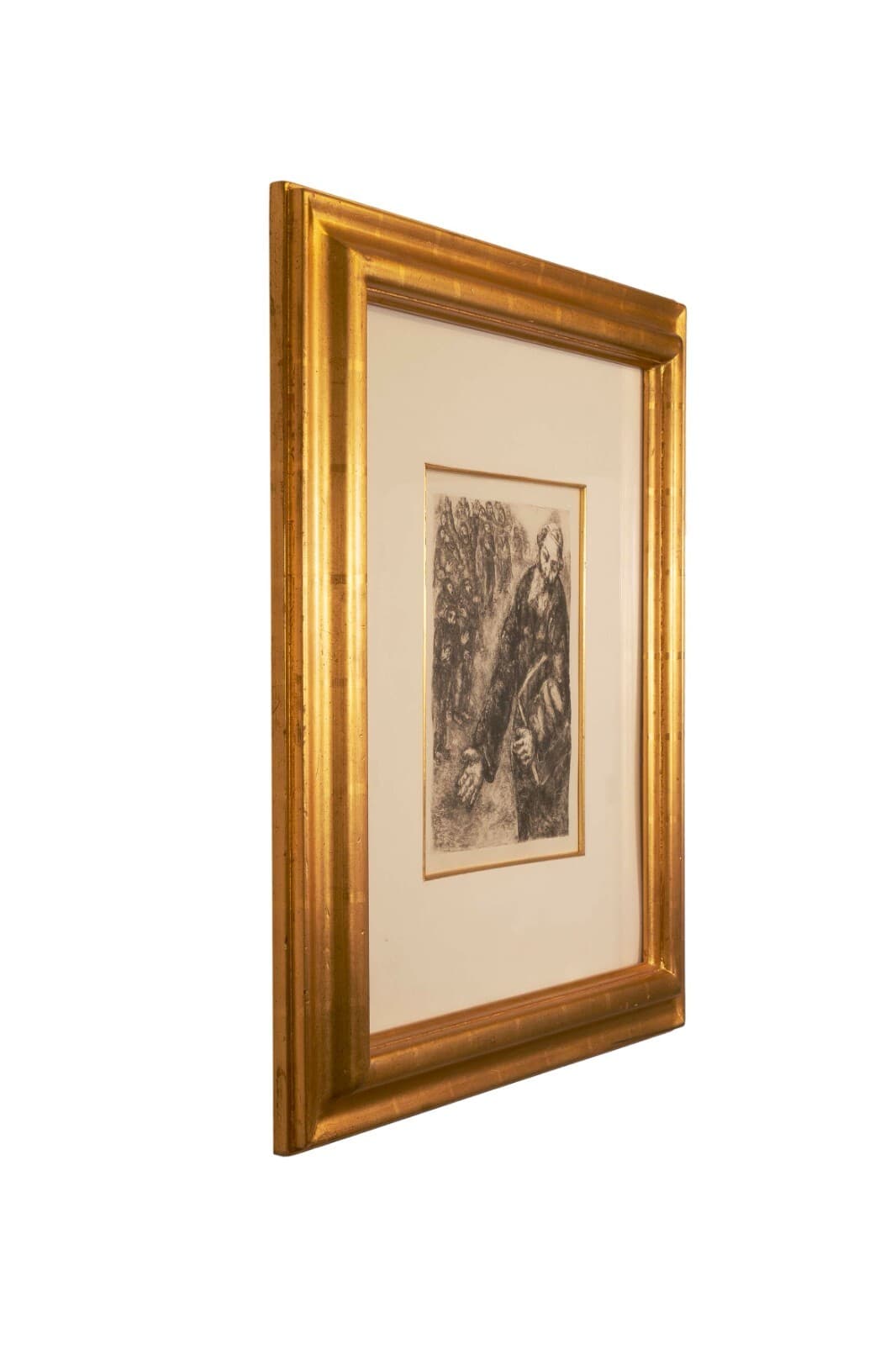 Marc Chagall Joshua Reads the Words of the Law The Bible Series Etching Framed - Thumbnail 9