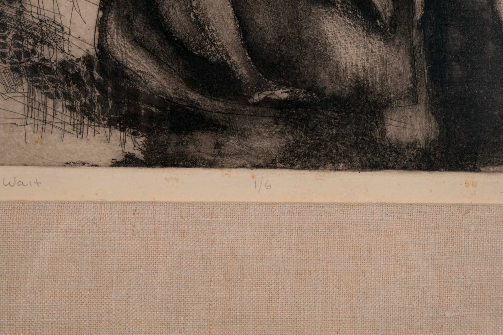 Sydney Glumb Taylor Ladies in Wait Signed Modern Figurative Etching 1/6 Framed - Thumbnail 7