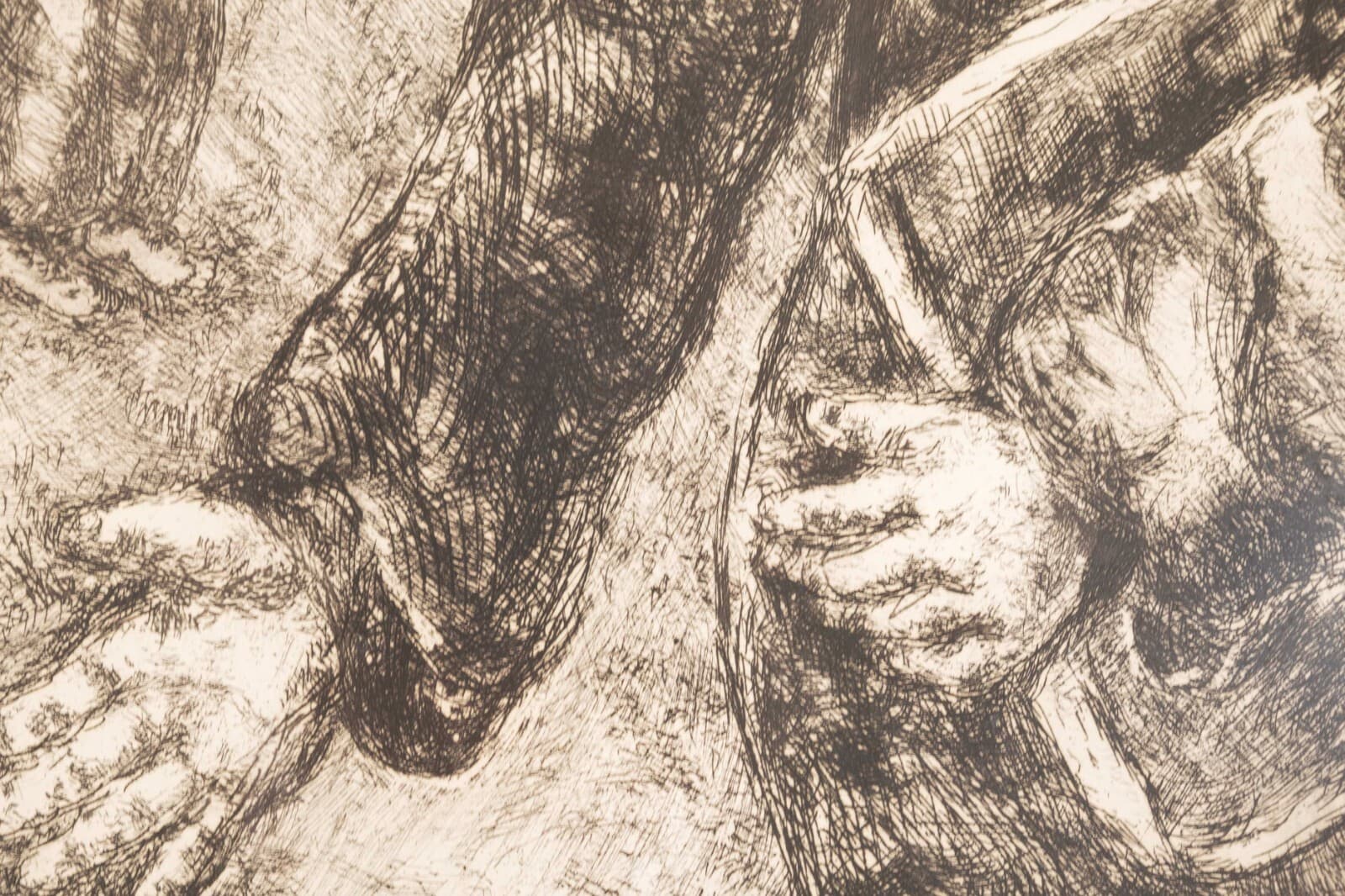 Marc Chagall Joshua Reads the Words of the Law The Bible Series Etching Framed - Thumbnail 5