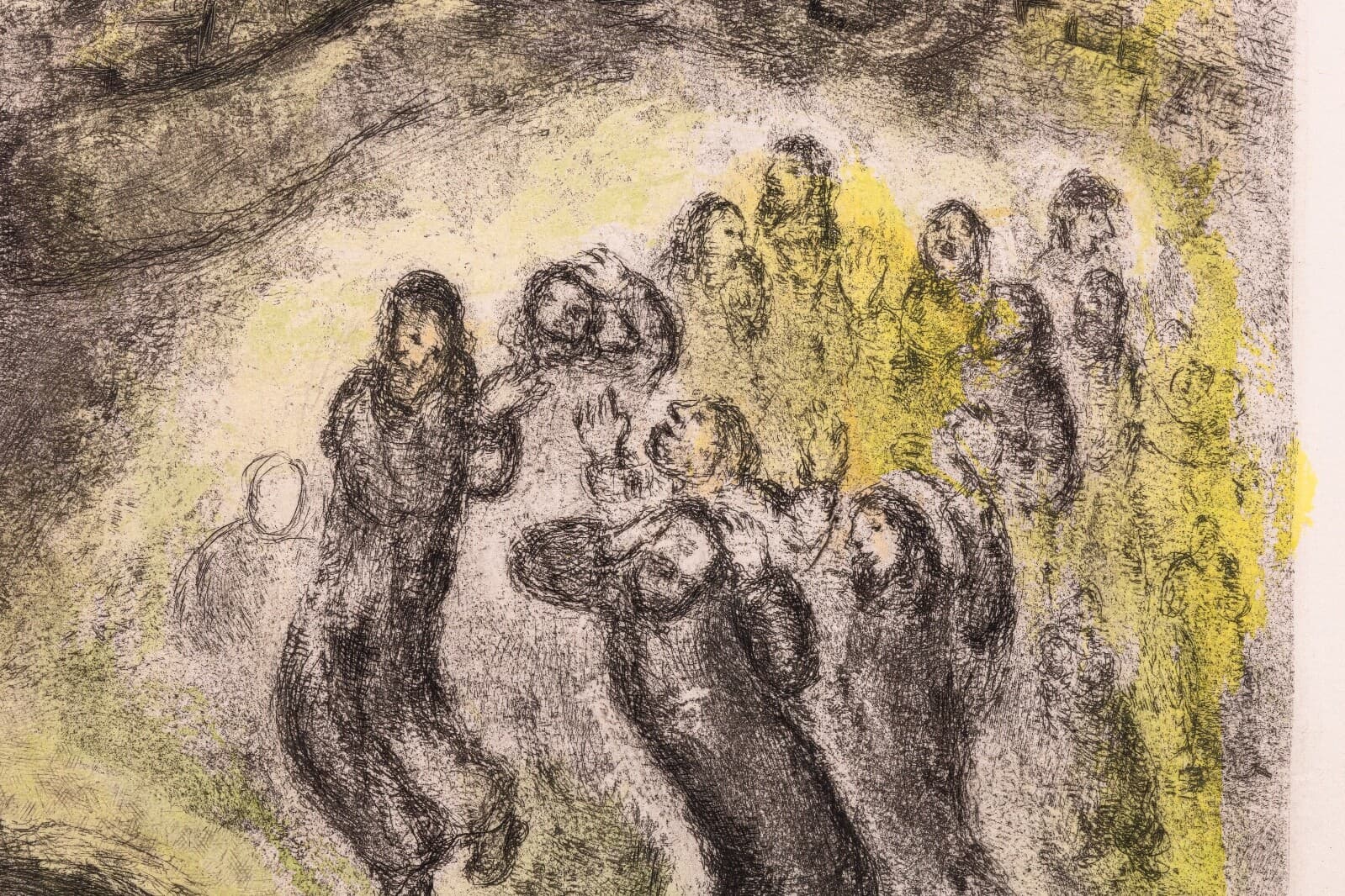 Marc Chagall David Montant La Colline des Oliviers (pl. 71) Signed Etching - Thumbnail 8