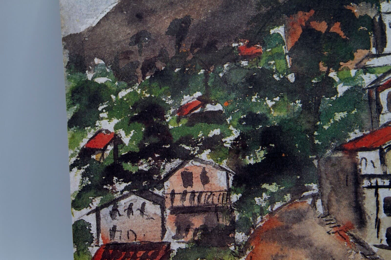 Louis Redstone Signed European Mountain Village Landscape Vintage Watercolor - Thumbnail 4