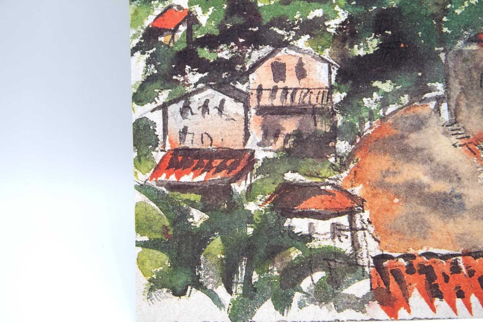 Louis Redstone Signed European Mountain Village Landscape Vintage Watercolor - Thumbnail 7