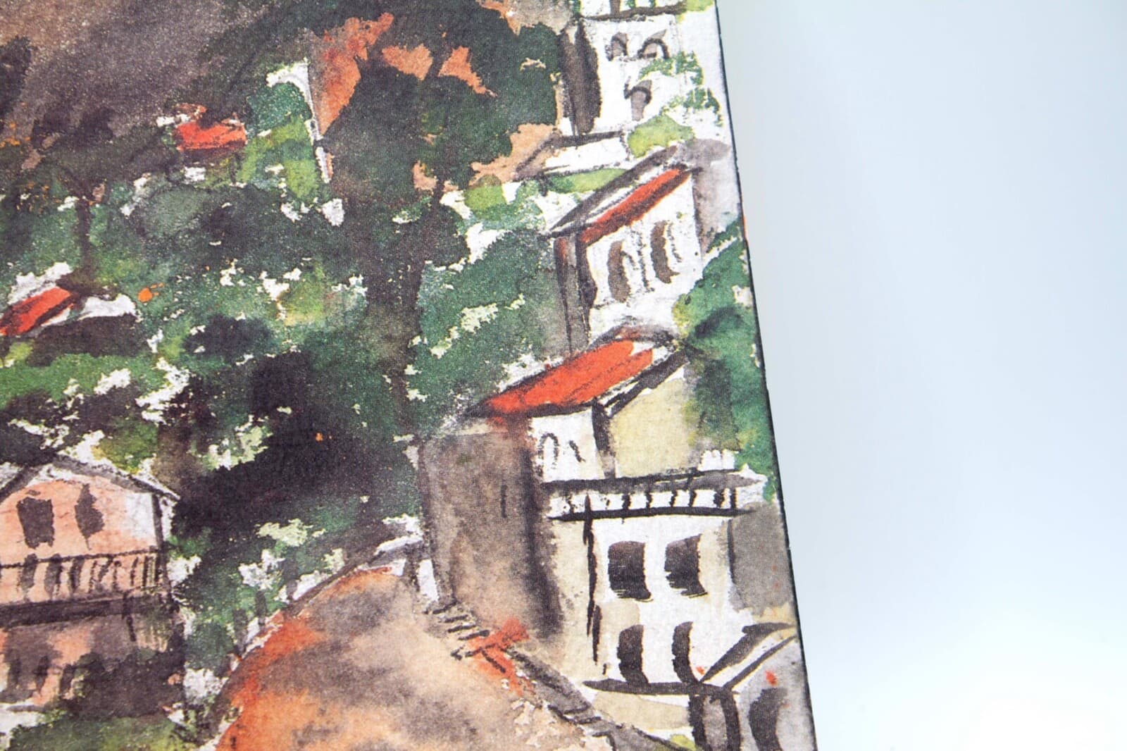Louis Redstone Signed European Mountain Village Landscape Vintage Watercolor - Thumbnail 5