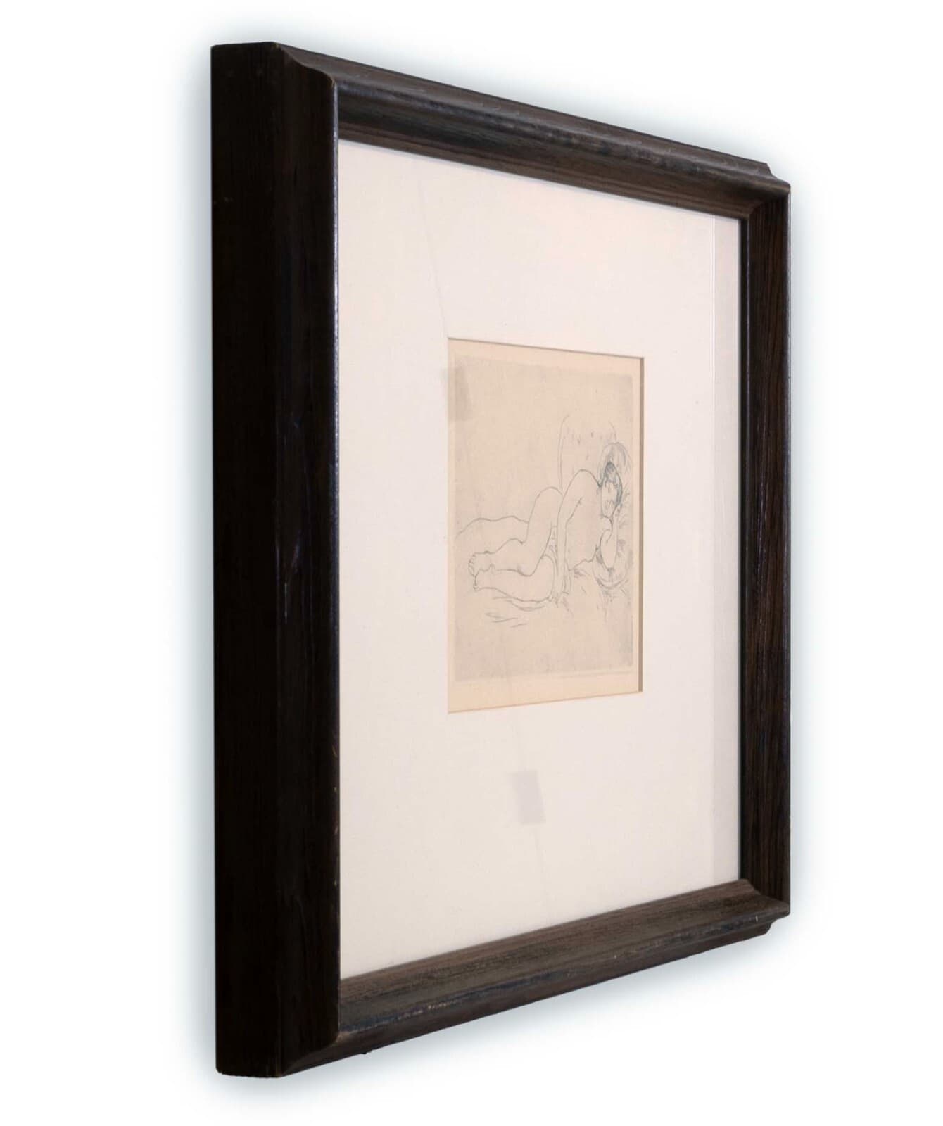 Pierre-Auguste Renoir Femme Nue Couchee Tournee a Droitte Drypoint Etching 1906 - Thumbnail 3