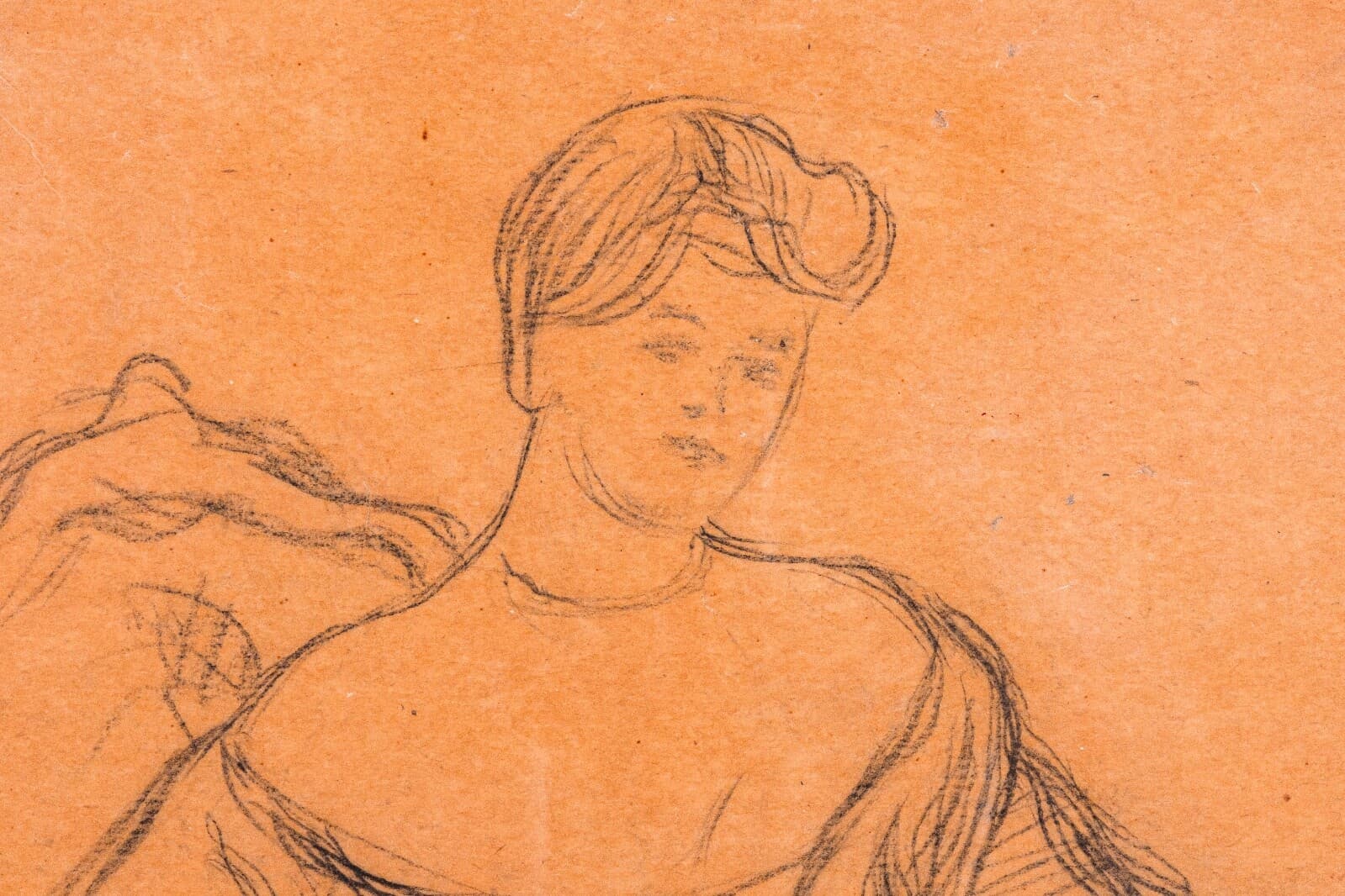 Pierre-Auguste Renoir Madame de Galéa Signed Original Sketch Graphite on Paper - Thumbnail 4