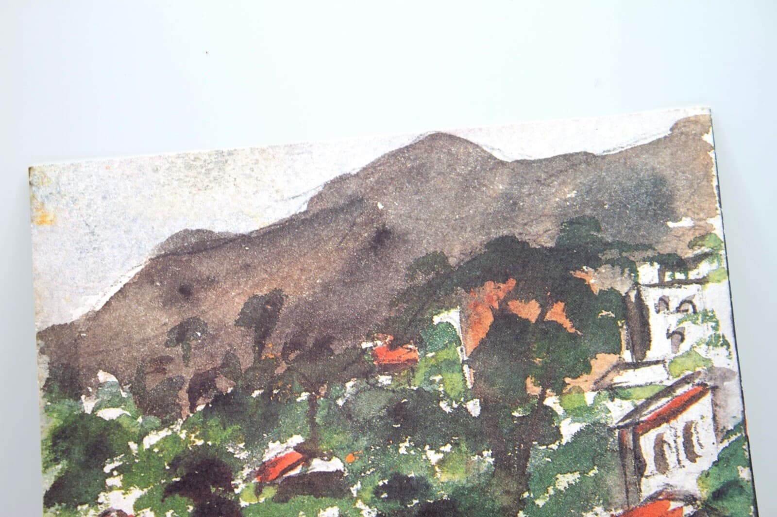 Louis Redstone Signed European Mountain Village Landscape Vintage Watercolor - Thumbnail 6