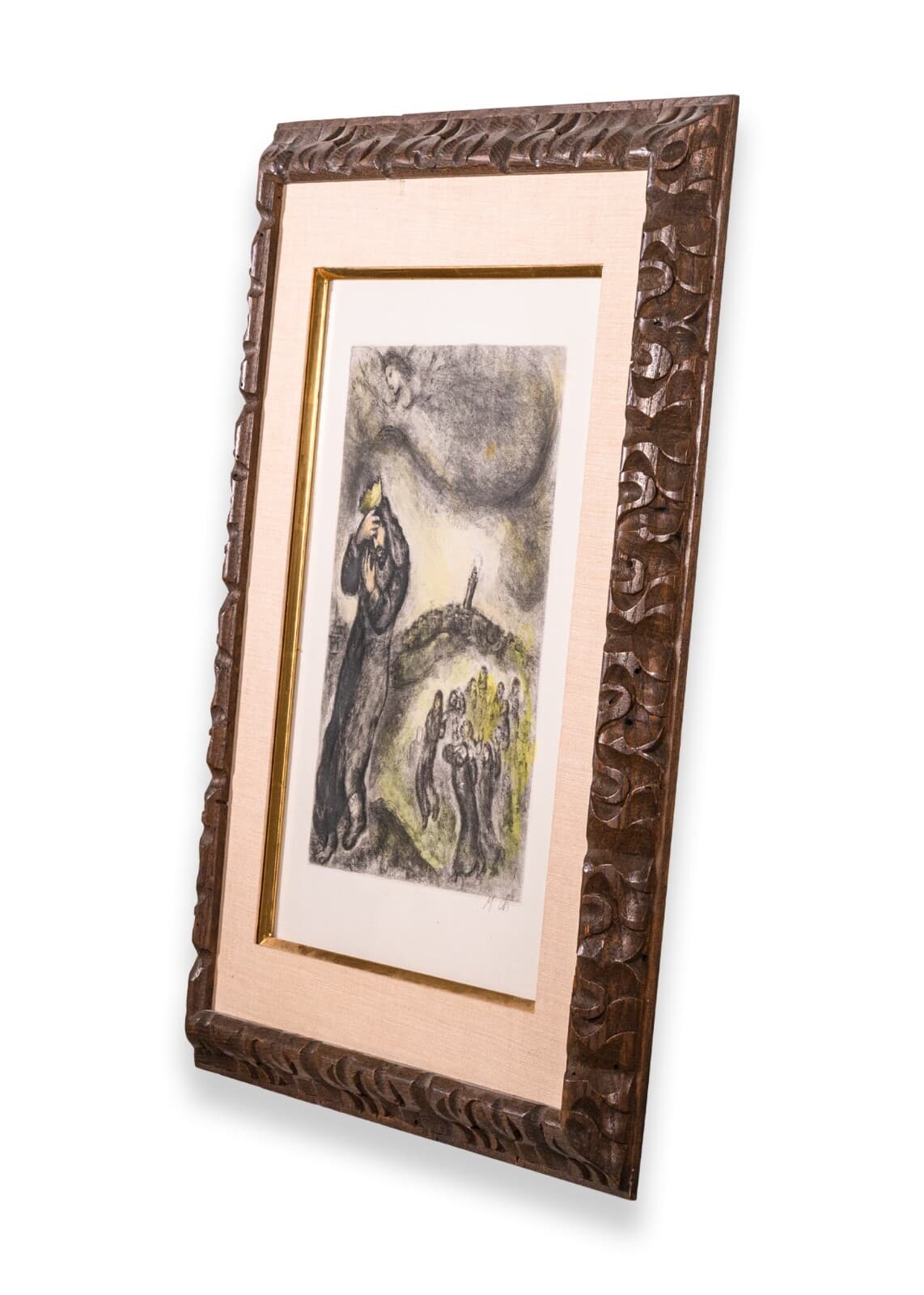 Marc Chagall David Montant La Colline des Oliviers (pl. 71) Signed Etching - Thumbnail 3