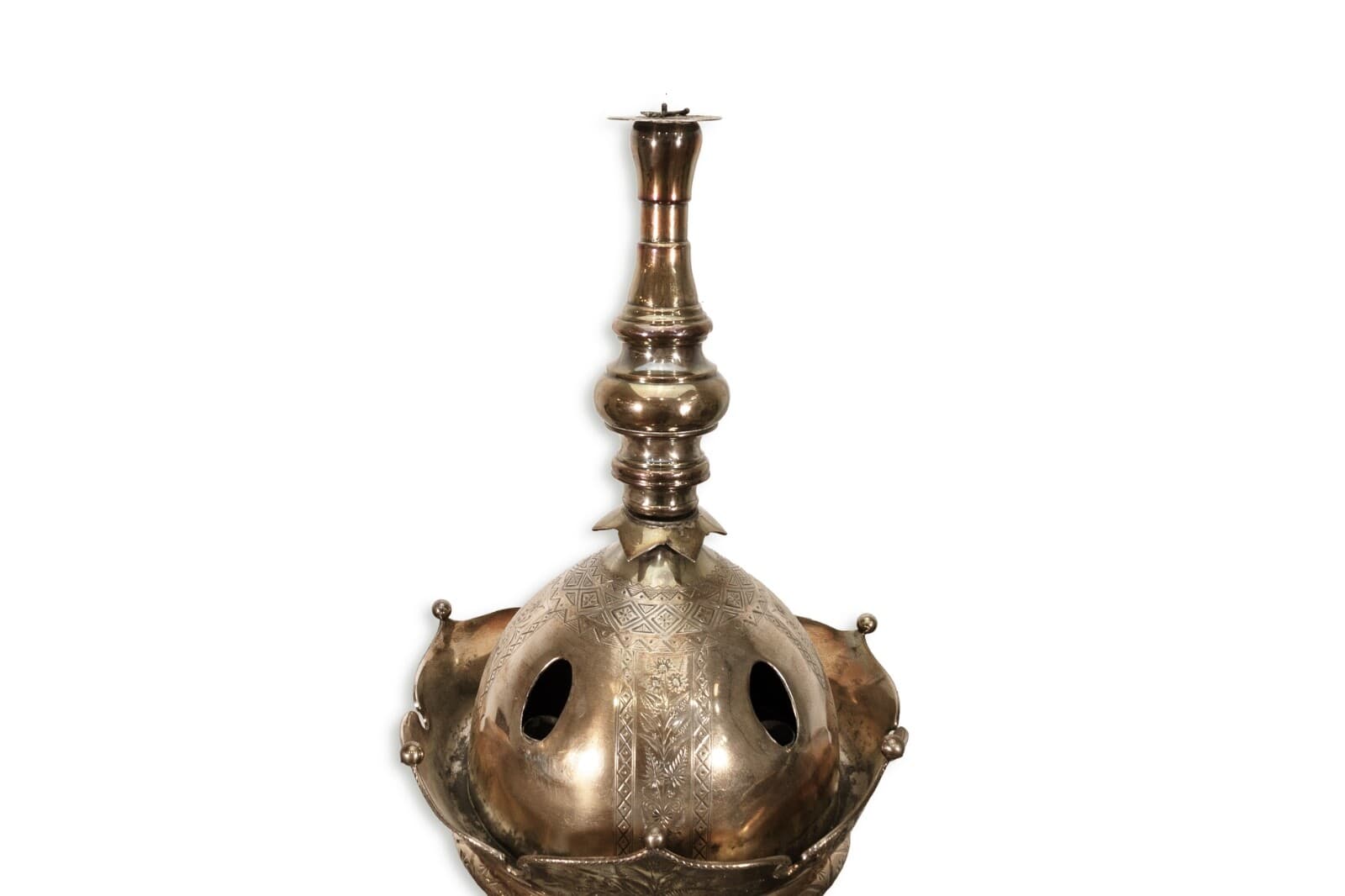 Meriden Britannia Co American Silver Plate Ornamental Centerpiece Candle Holder - Thumbnail 8