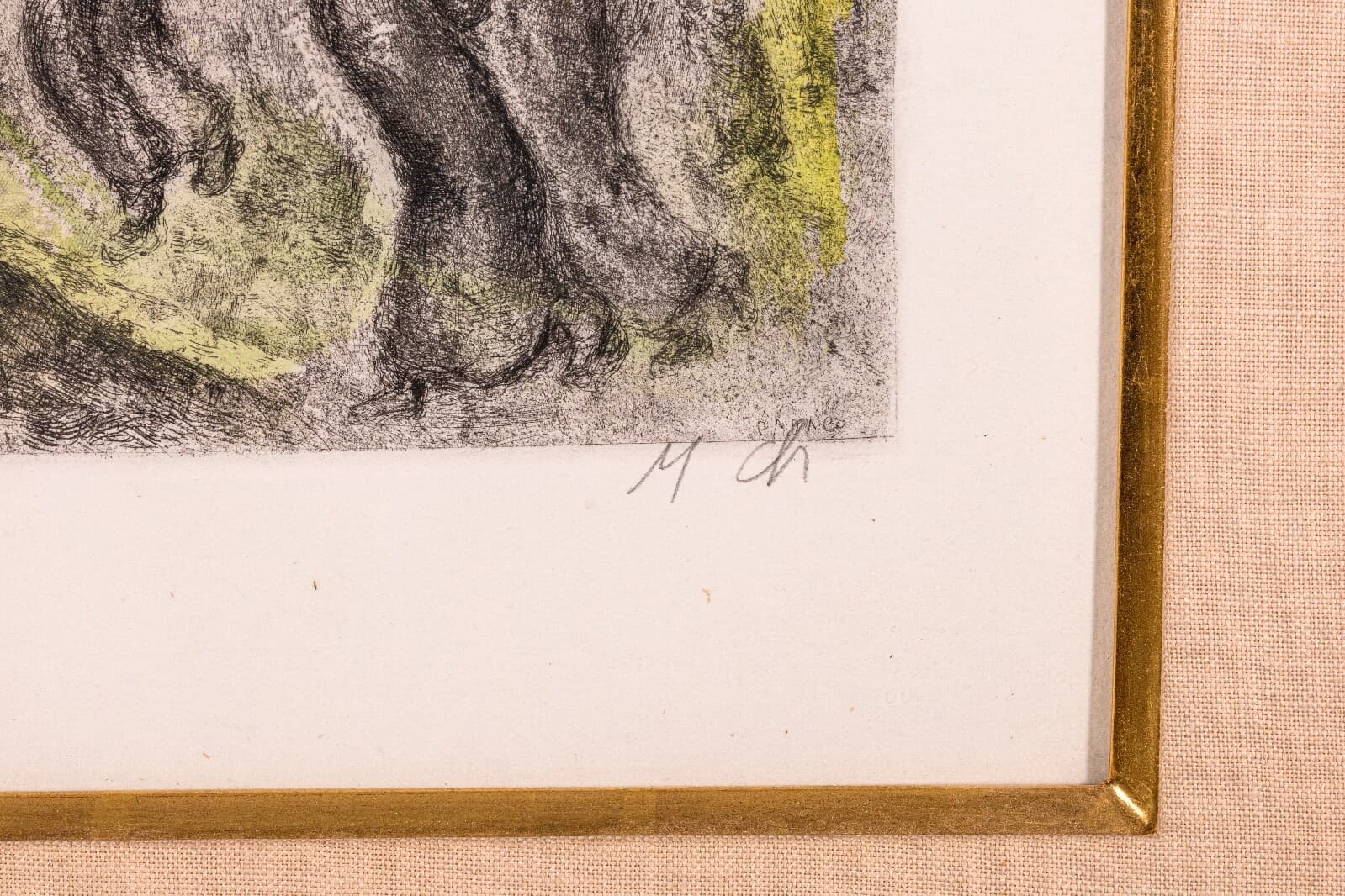 Marc Chagall David Montant La Colline des Oliviers (pl. 71) Signed Etching - Thumbnail 4
