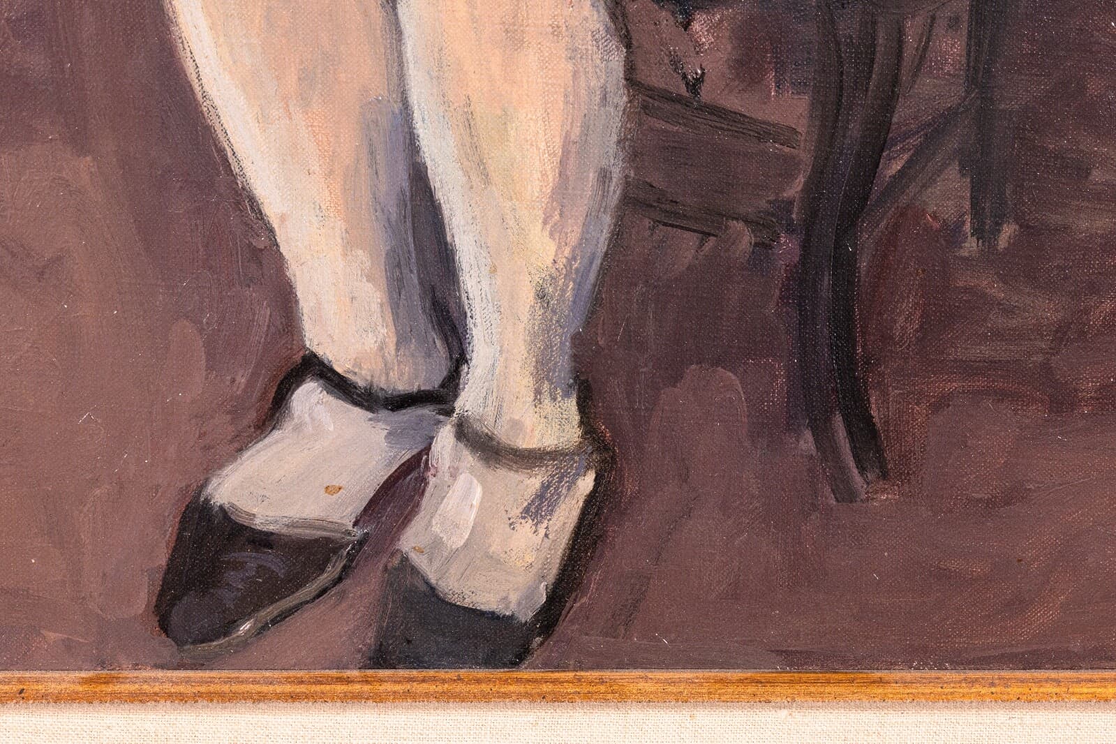 Raphael Soyer Seated Girl Signed Vintage Modern Figurative Original Oil Painting - Thumbnail 4