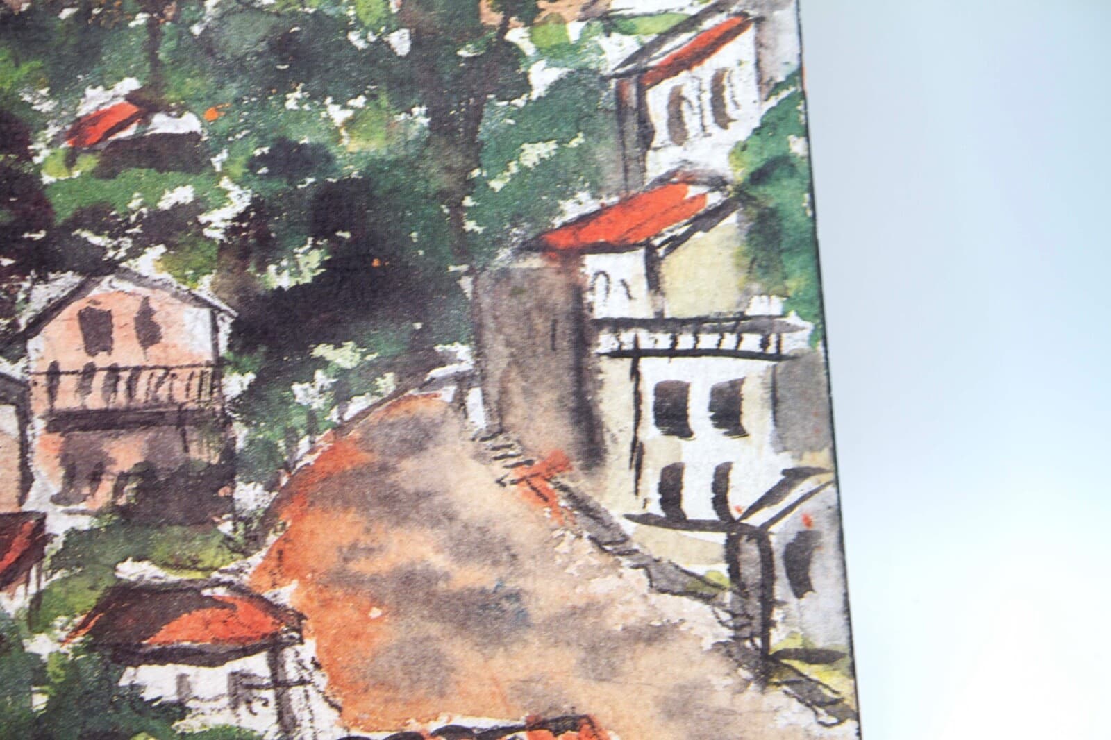Louis Redstone Signed European Mountain Village Landscape Vintage Watercolor - Thumbnail 8