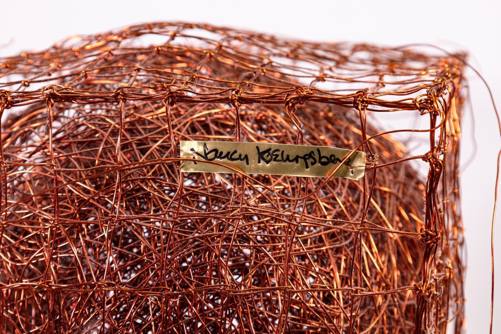 Nancy Koenigsberg Modernist Contemporary Copper Cube and Ball Sculpture 1990s - Thumbnail 6