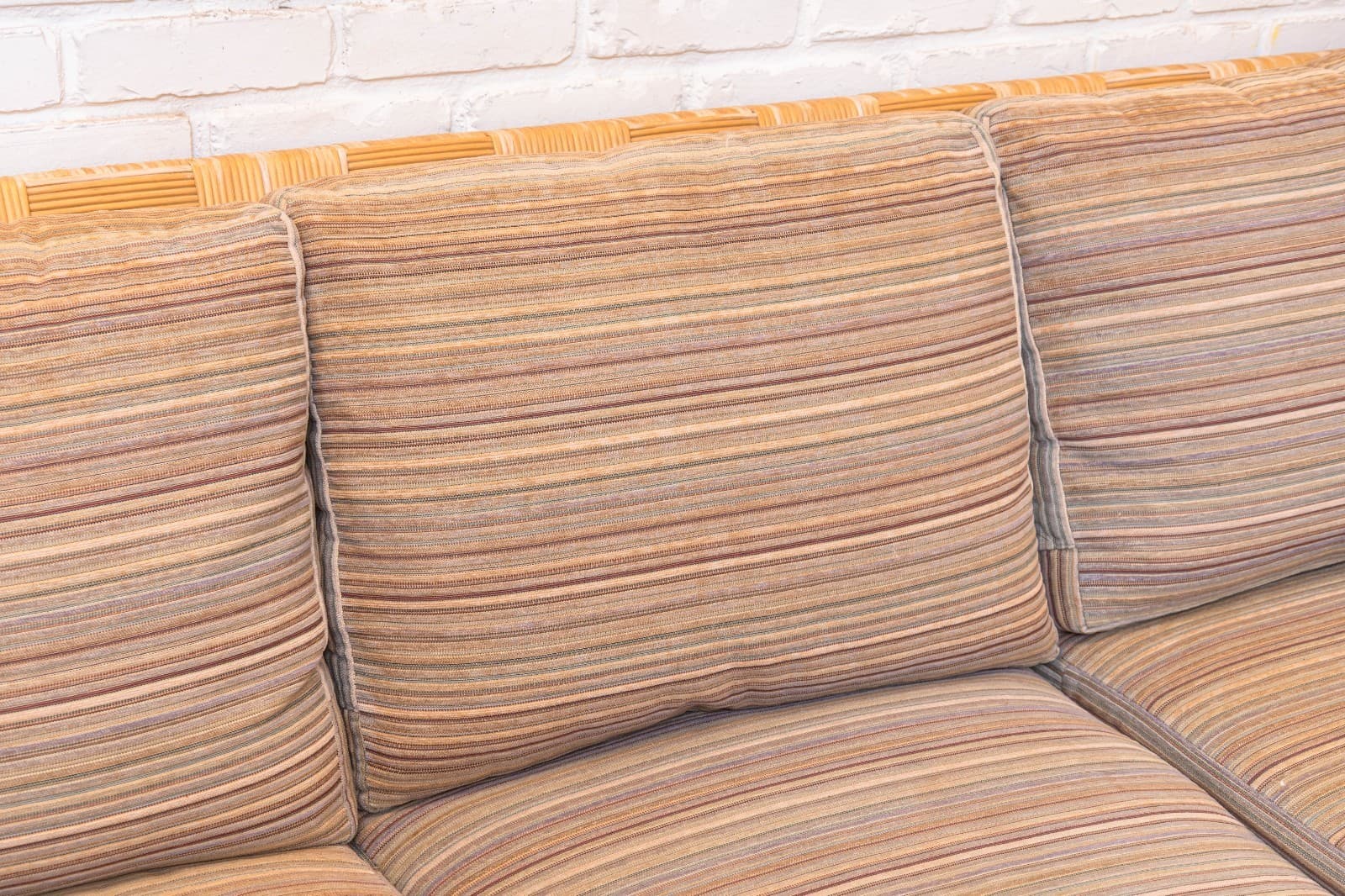 Rare Vintage John Hutton for Donghia Block Island Woven Rattan Sofa - Thumbnail 3