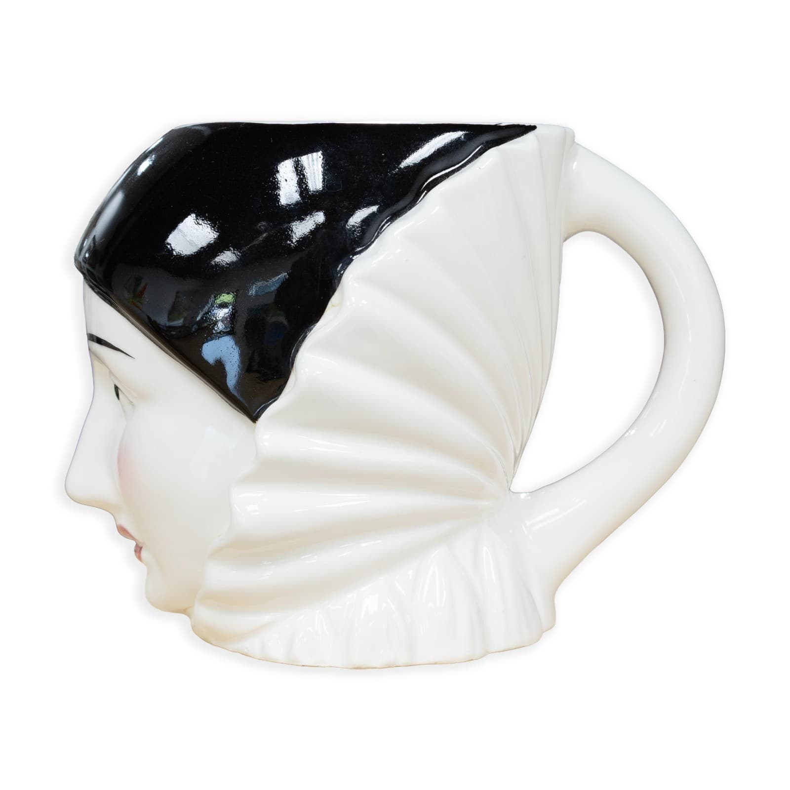 Taste Setter Sigma - Set of Pierrot Mugs, c. 1980s Ceramic Mime Clown Pottery - Thumbnail 3