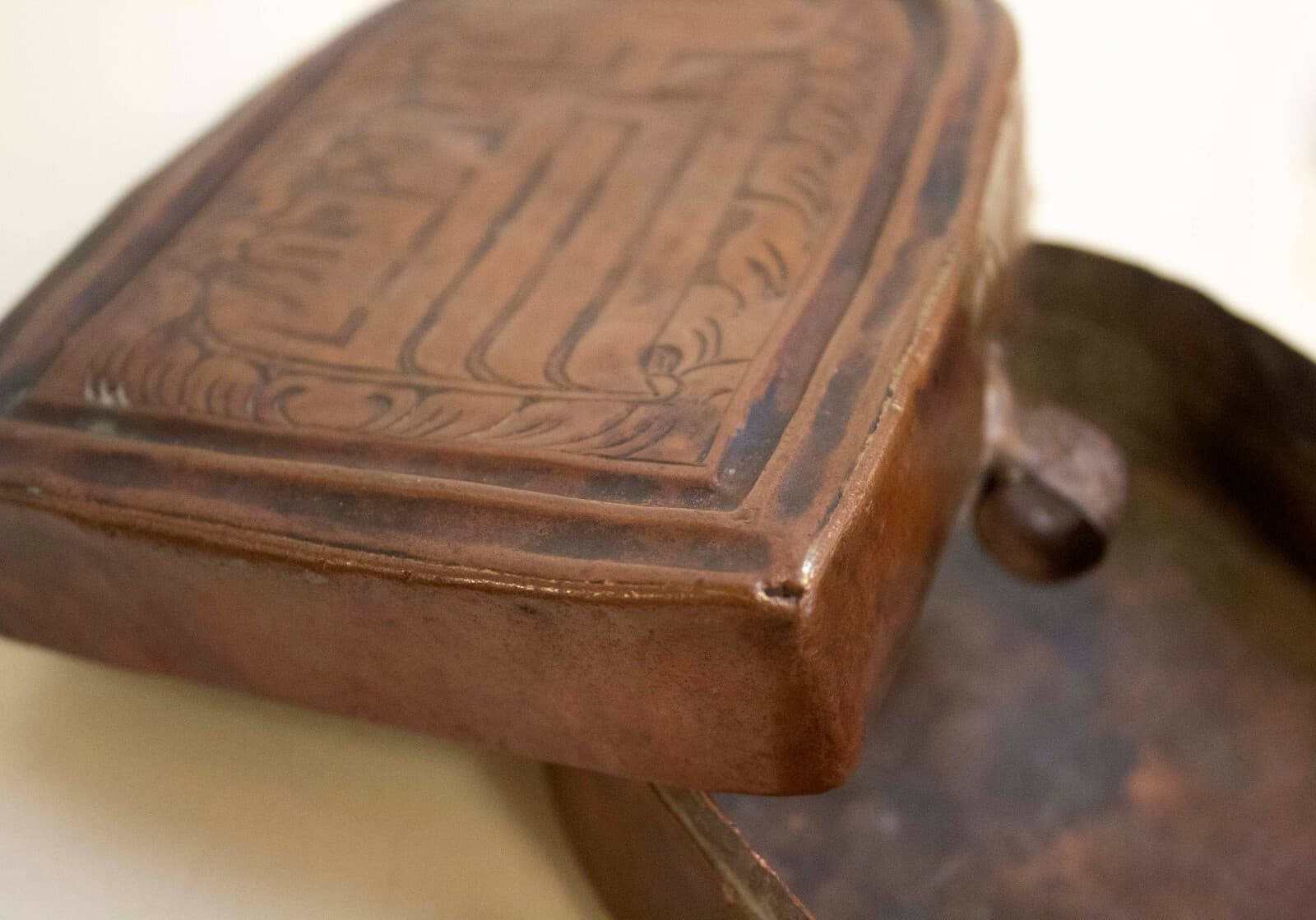 Antique Pair of Prayer Boxes with Metal Hinges - Thumbnail 6