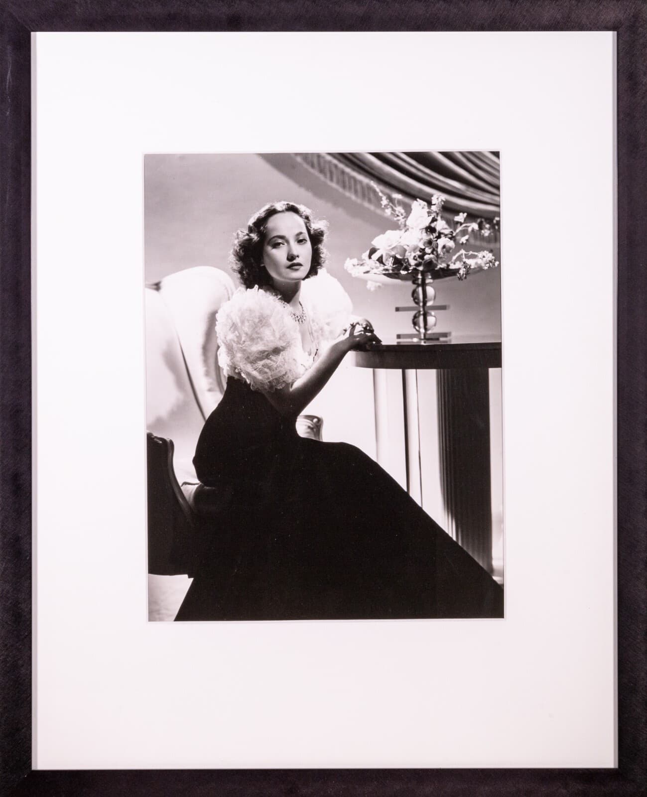 George Hurrell Portrait of Merle Oberon Vintage Gelatin Silver Print Warner Bros - Thumbnail 2