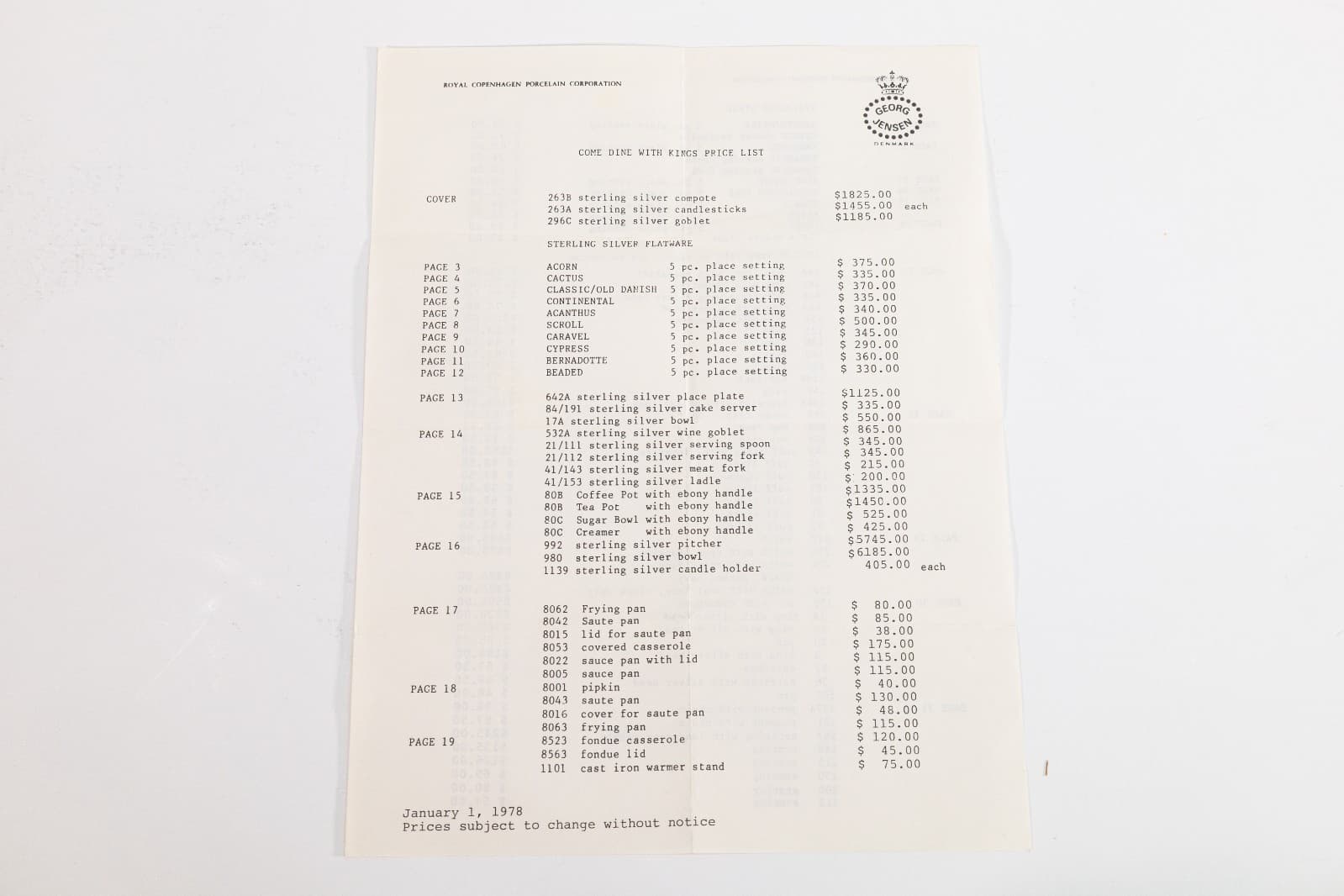 Georg Jensen - Collection of Catalogues (1945-1957) + Price Guide (1978) - Thumbnail 8
