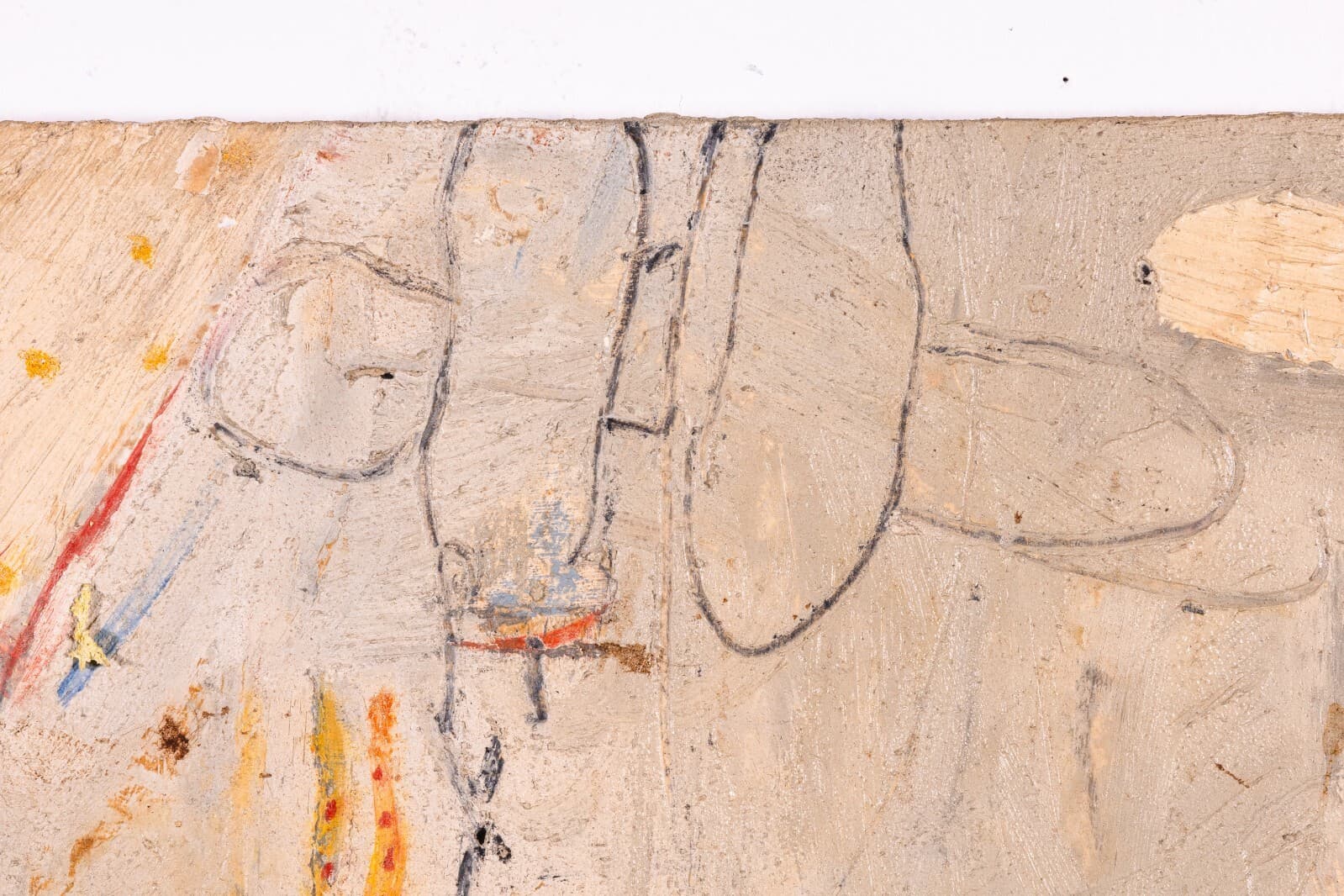 Brenda Goodman War Series Postmodern Abstract Oil Painting on Board 1971 Vintage - Thumbnail 3