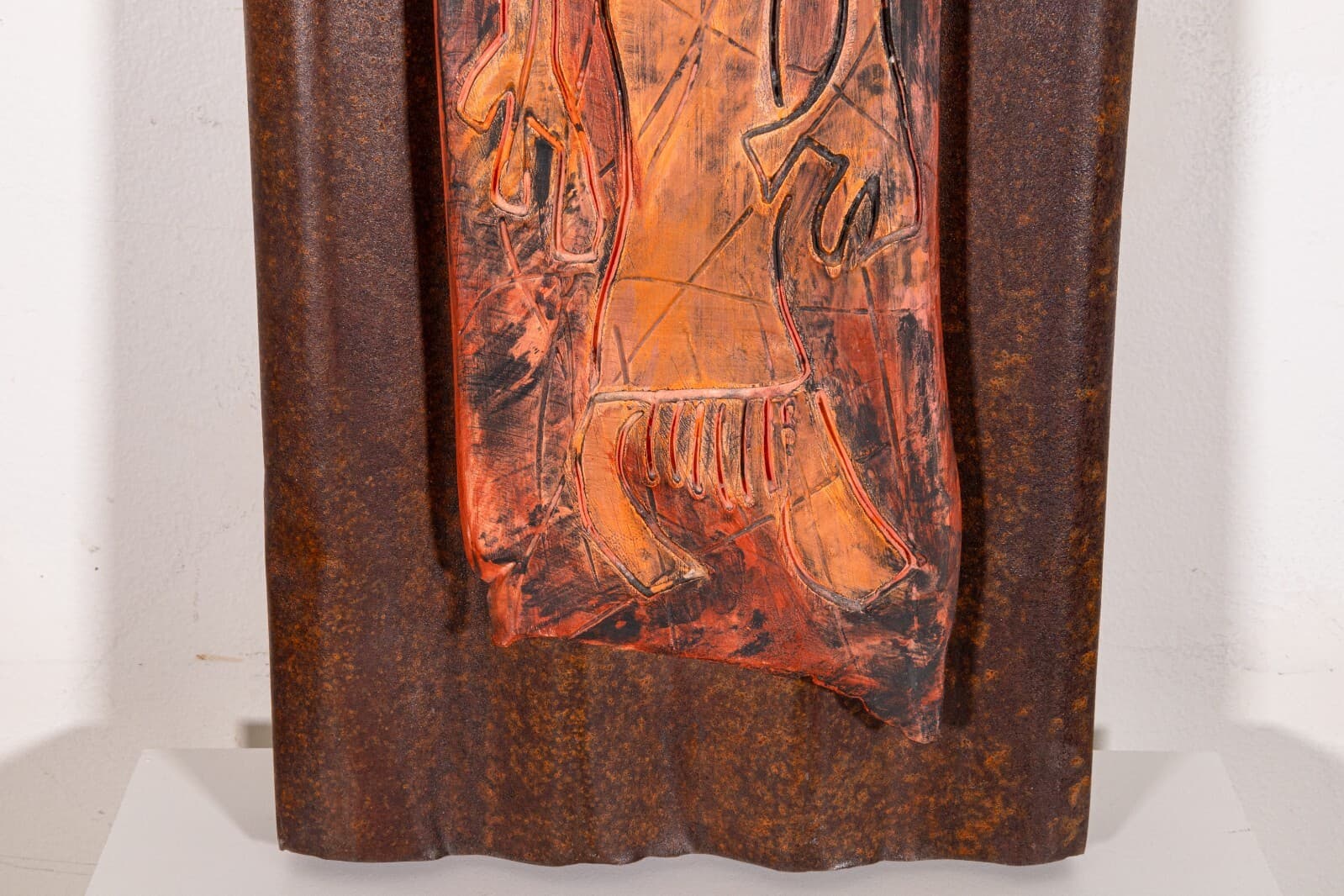Suzanne Wallace Mears Mixed Media Ceramic and Metal Wall Sculpture - Thumbnail 5