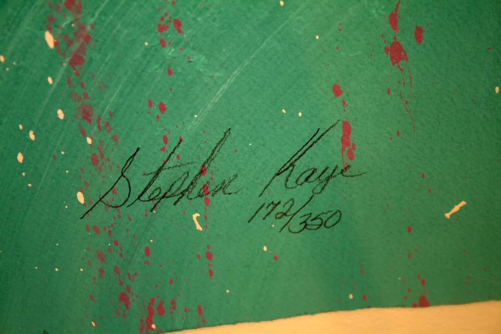 Stephen Kaye Signed Abstract Expressionism Contemporary Silkscreen 172/350 Frame - Thumbnail 10
