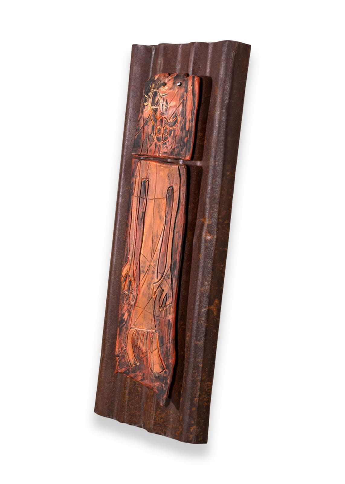 Suzanne Wallace Mears Mixed Media Ceramic and Metal Wall Sculpture - Thumbnail 2