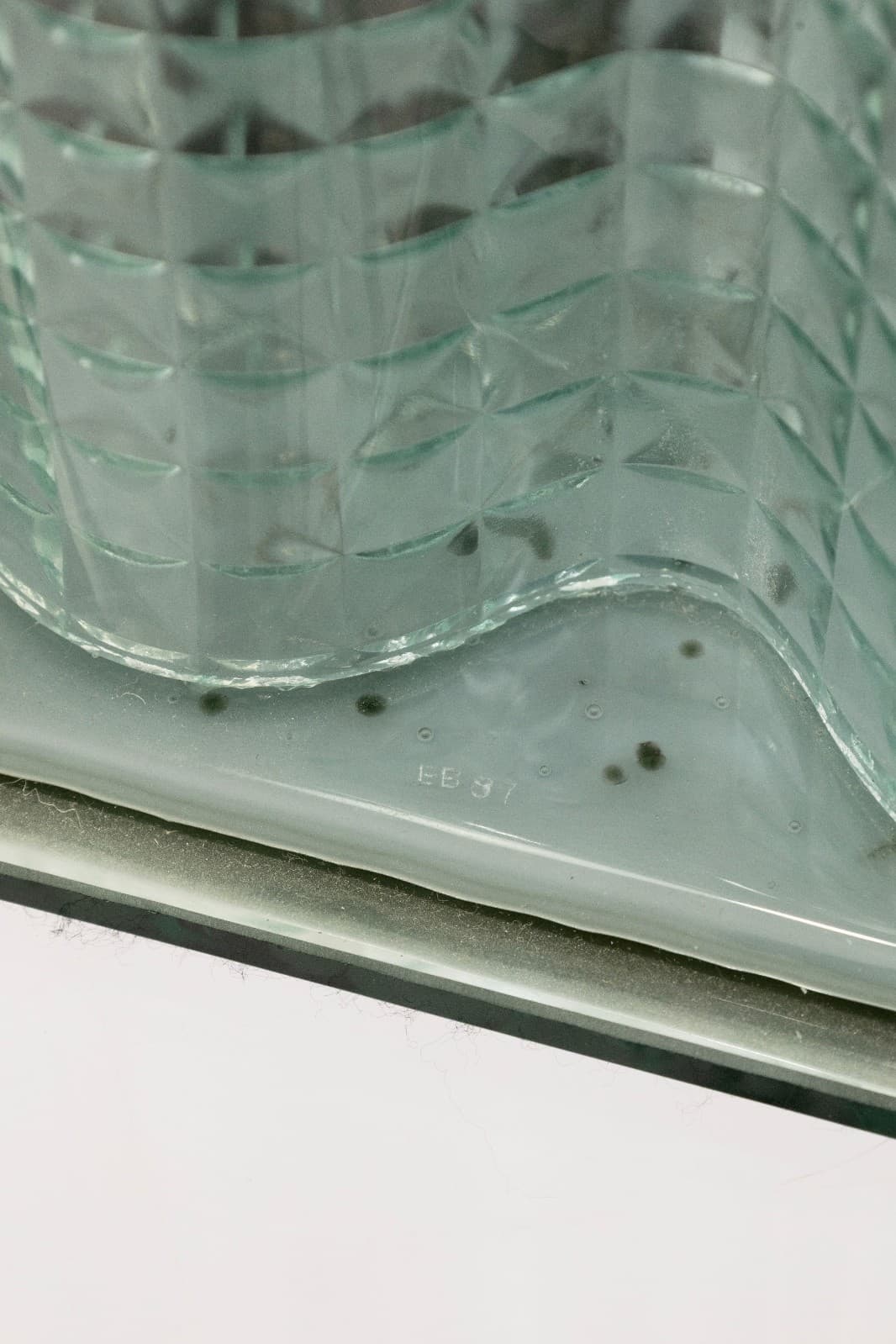 Emily Brock Postmodern Office Signed 1997 Fused Art Glass Table Sculpture - Thumbnail 5