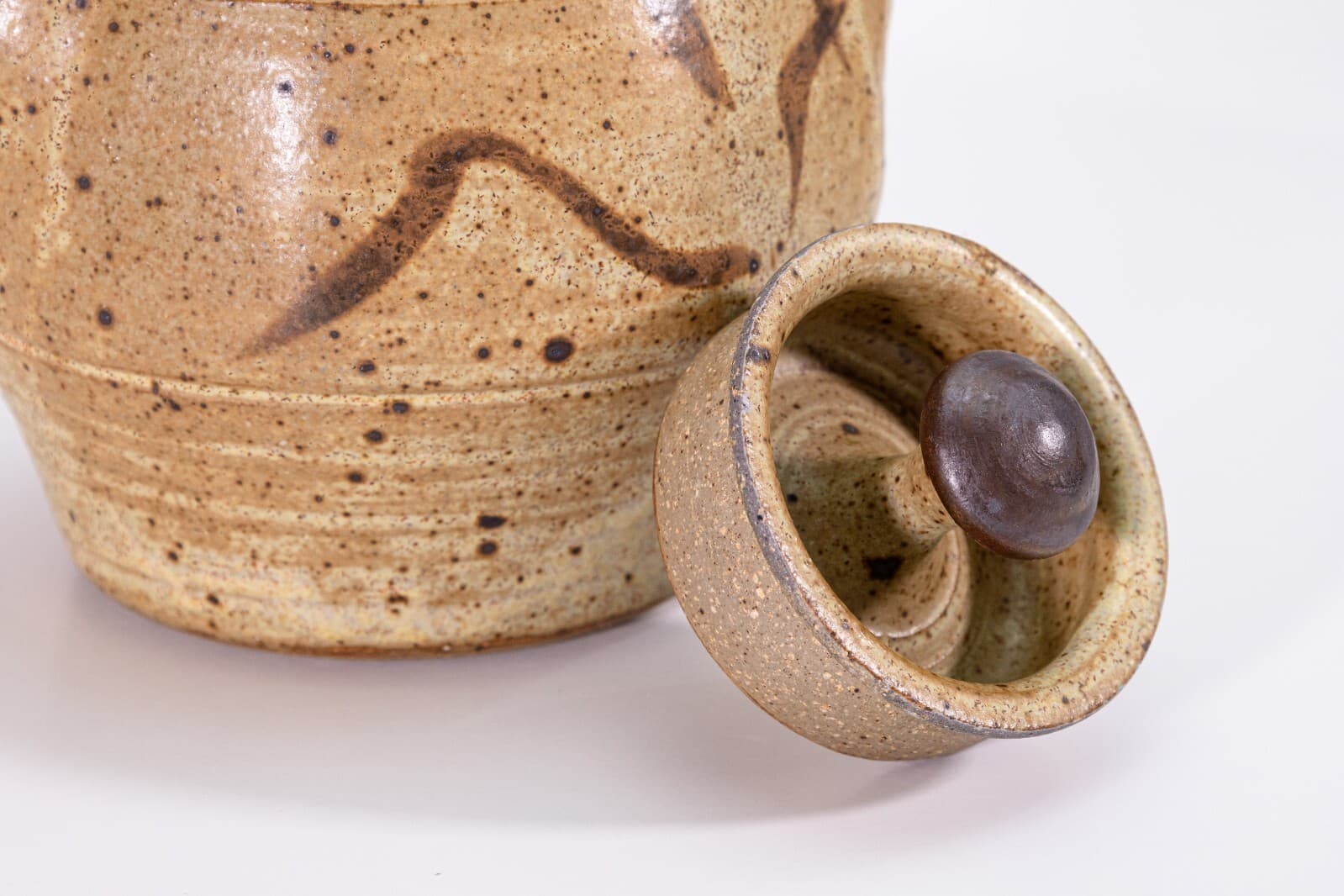 John Glick Modernist Stoneware Glazed Ceramic Pottery Tea Pot Plum Tree Pottery - Thumbnail 7