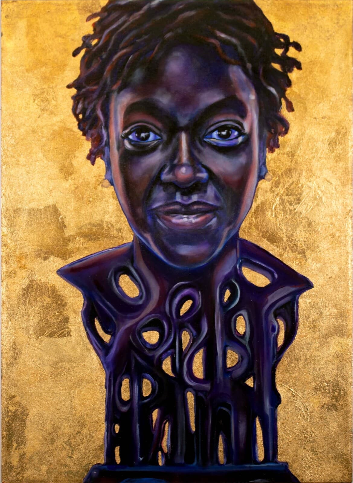 Christopher Adam Williams Lift Every Voice Diptych Oil on Canvas w/ Cu Au Leaf - Thumbnail 3