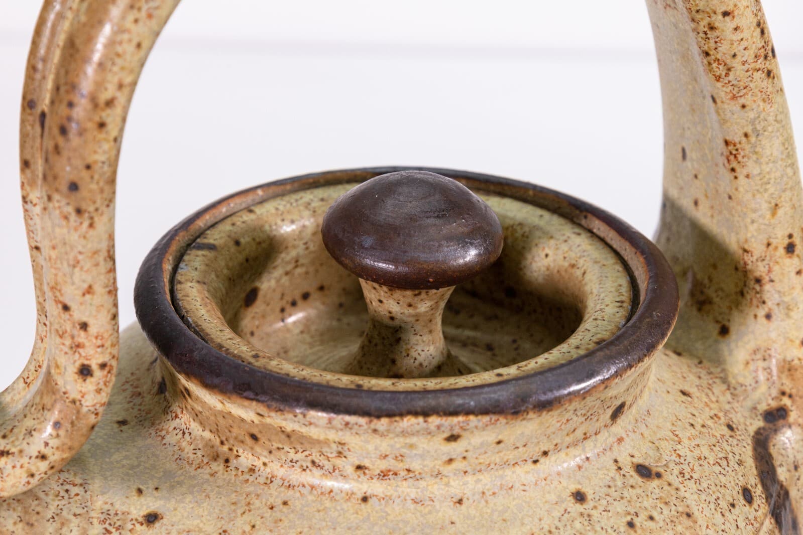 John Glick Modernist Stoneware Glazed Ceramic Pottery Tea Pot Plum Tree Pottery - Thumbnail 3