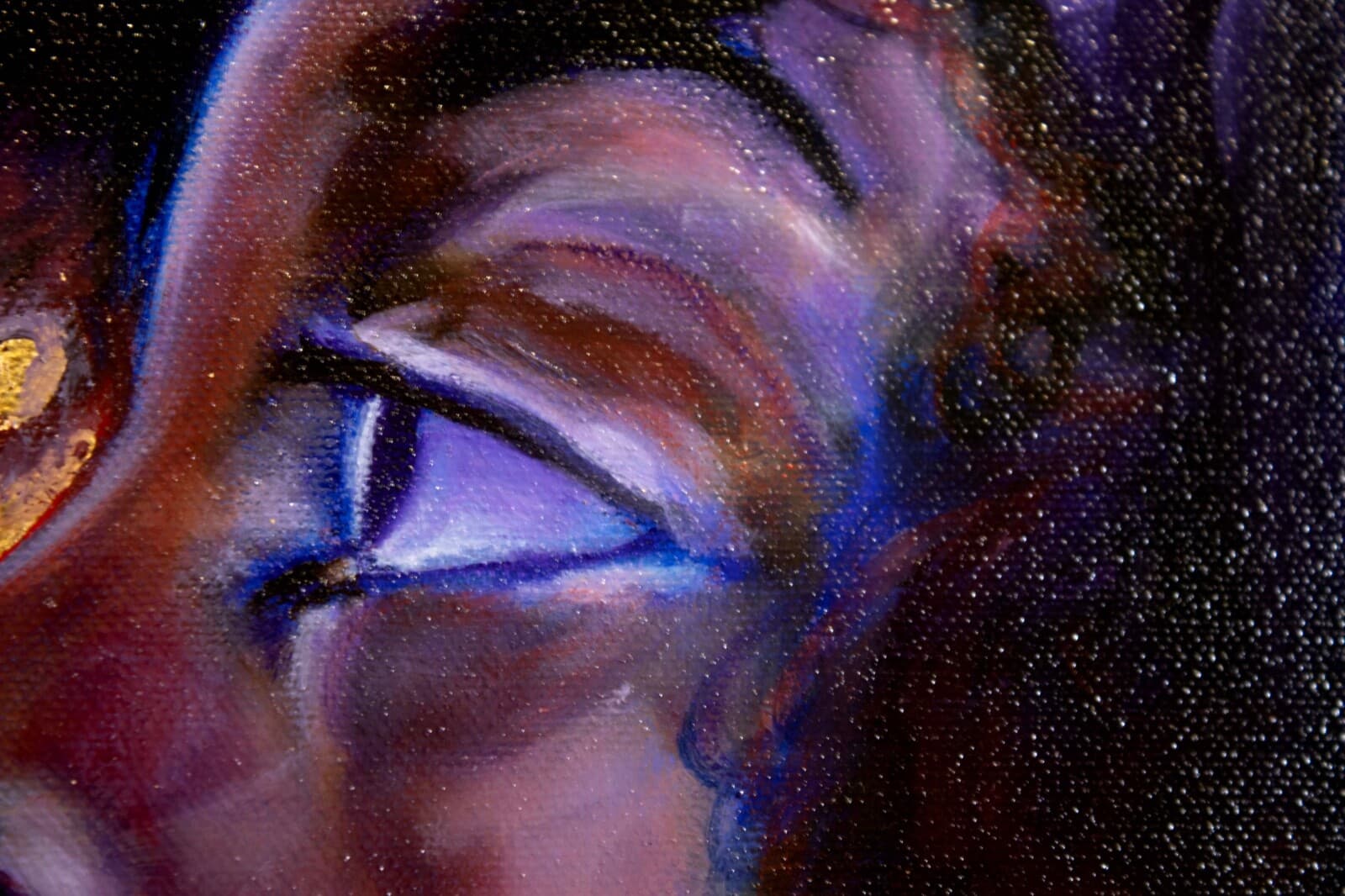 Christopher Adam Williams Lift Every Voice Diptych Oil on Canvas w/ Cu Au Leaf - Thumbnail 10