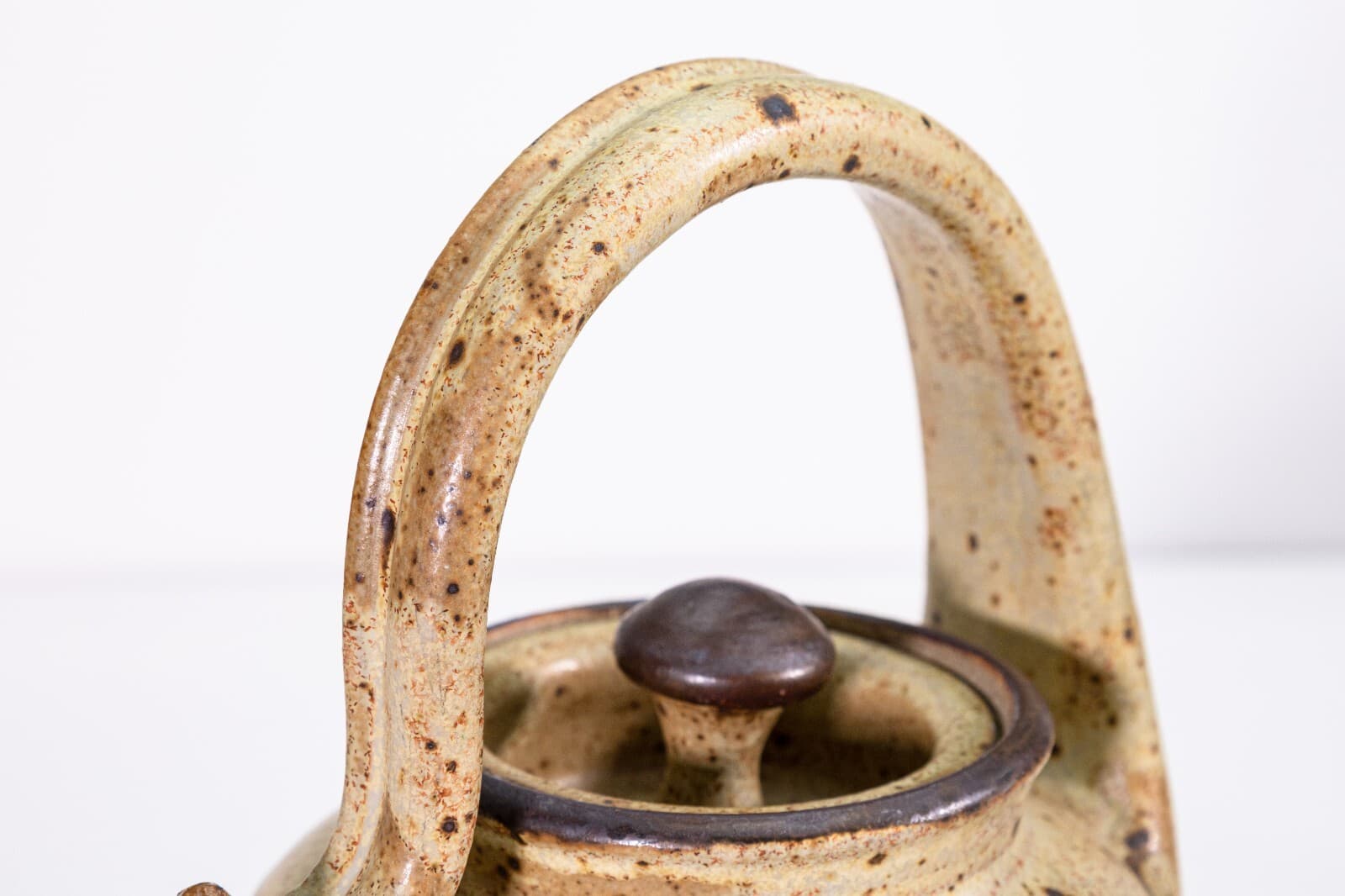 John Glick Modernist Stoneware Glazed Ceramic Pottery Tea Pot Plum Tree Pottery - Thumbnail 2