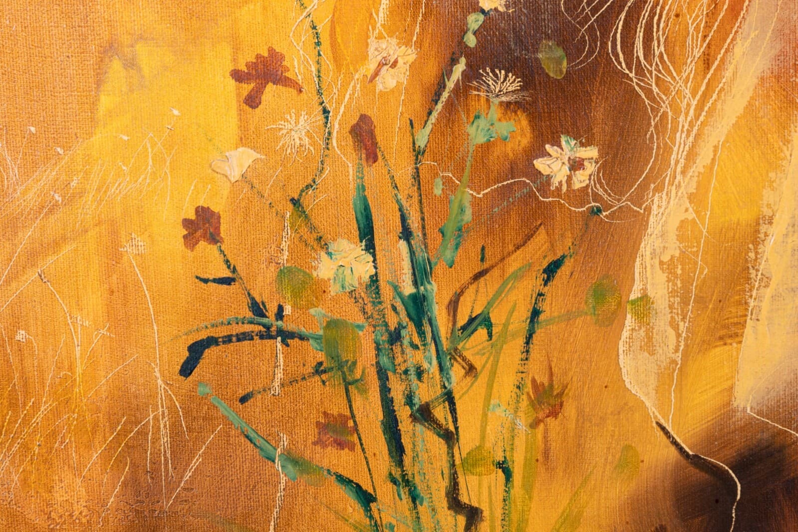 William Benecke Girl Signed Oil Painting on Canvas Art Nouveau Inspired Portrait - Thumbnail 4