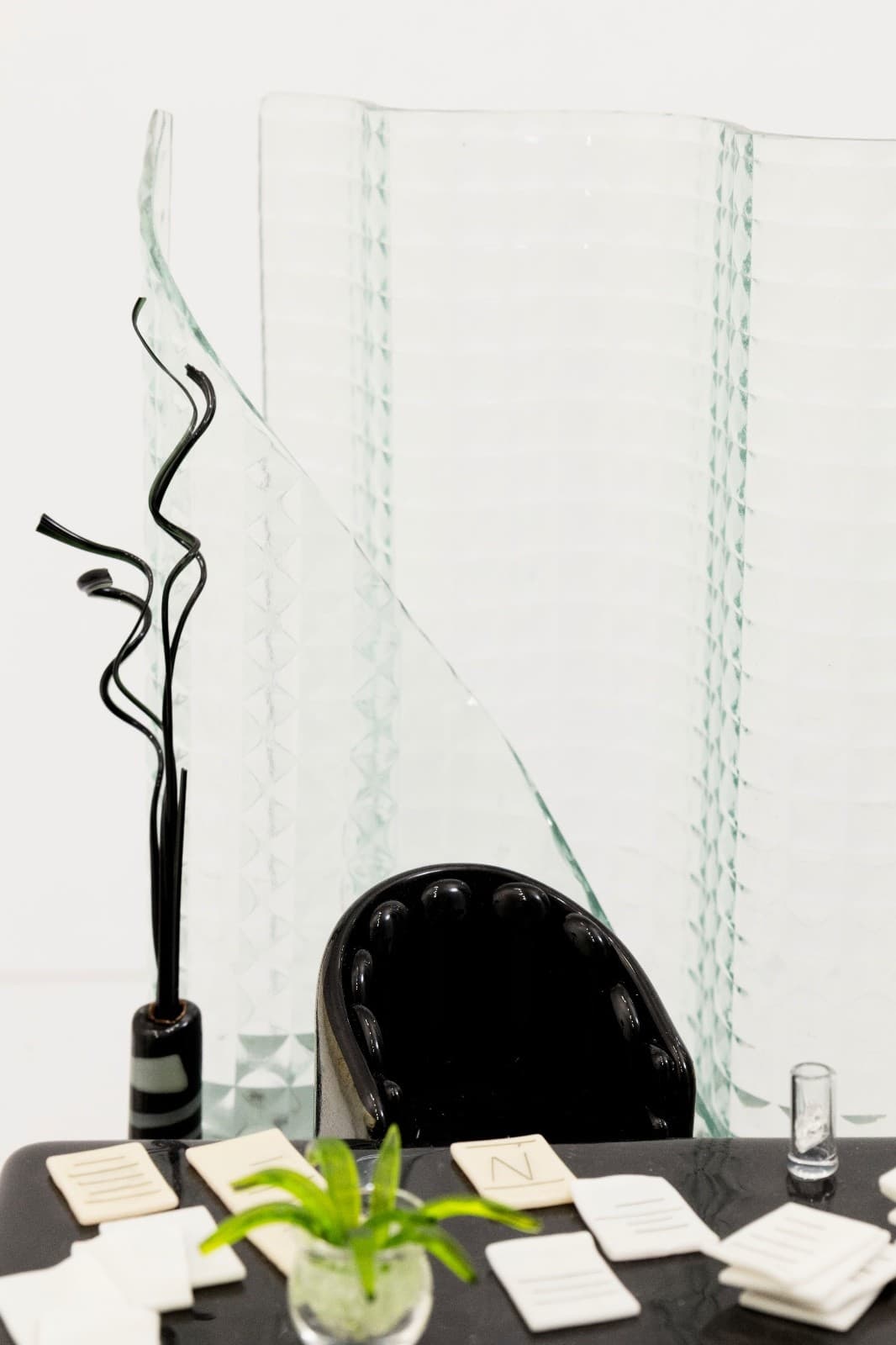 Emily Brock Postmodern Office Signed 1997 Fused Art Glass Table Sculpture - Thumbnail 8