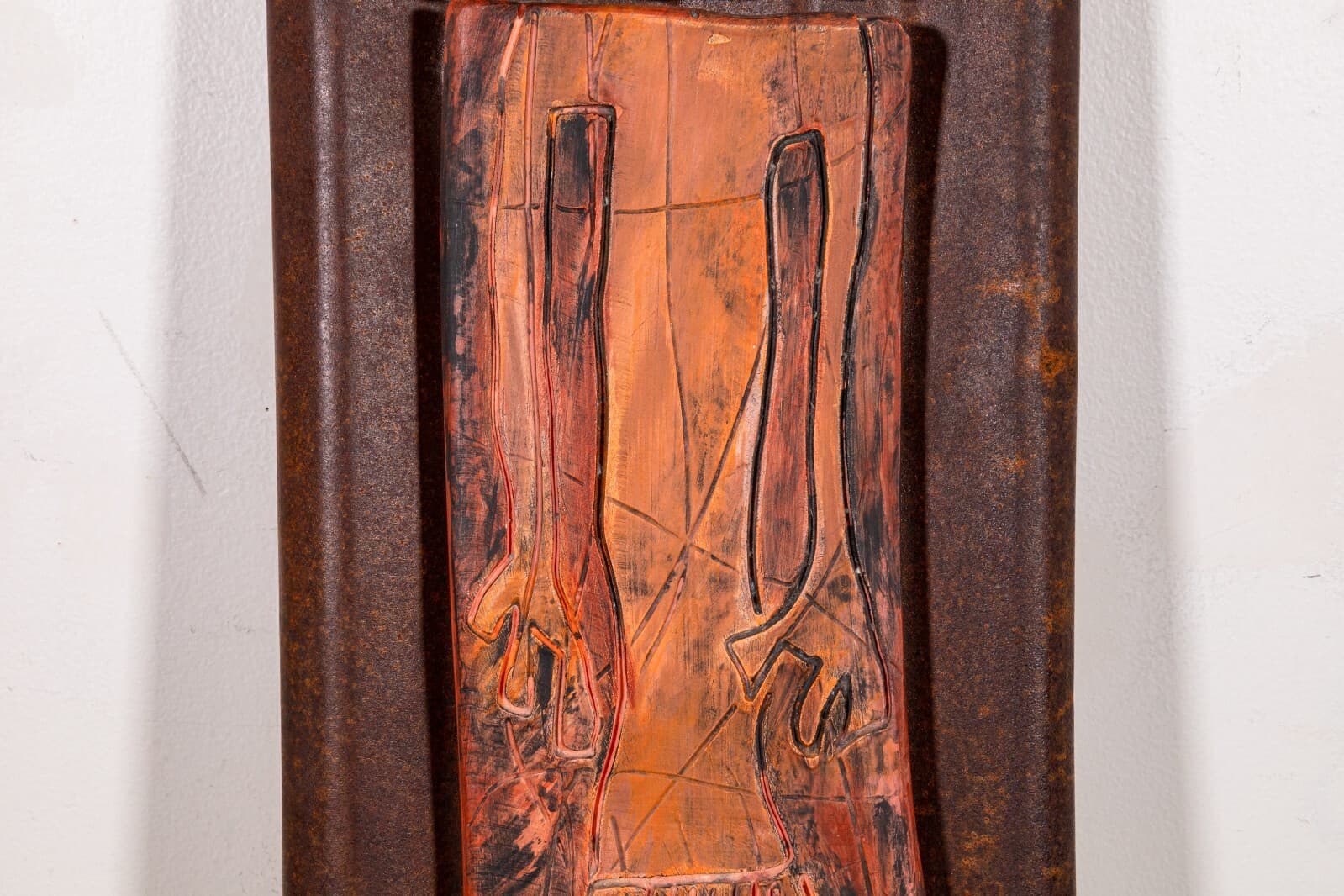 Suzanne Wallace Mears Mixed Media Ceramic and Metal Wall Sculpture - Thumbnail 4