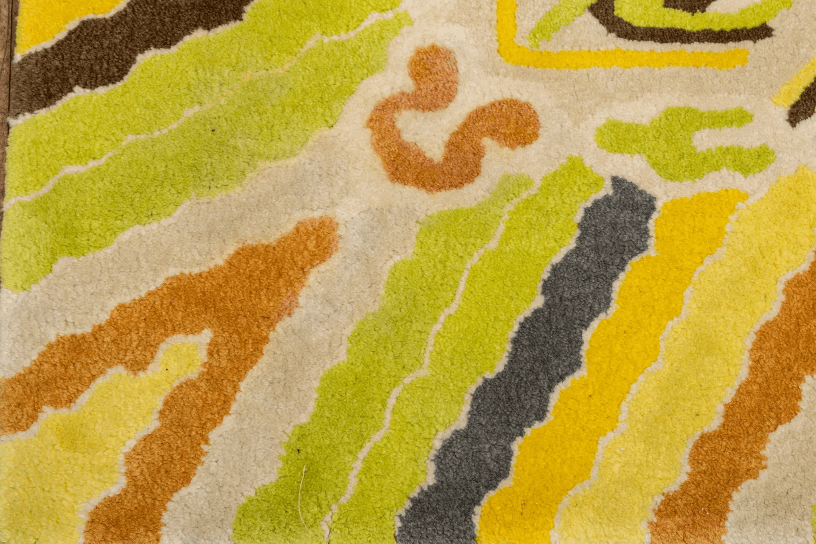 Vintage 1978 Edward Fields Forbidden City Custom Made Yellow Wool Rug - Thumbnail 4