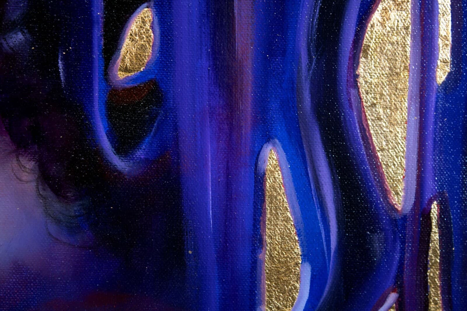 Christopher Adam Williams Lift Every Voice Diptych Oil on Canvas w/ Cu Au Leaf - Thumbnail 8