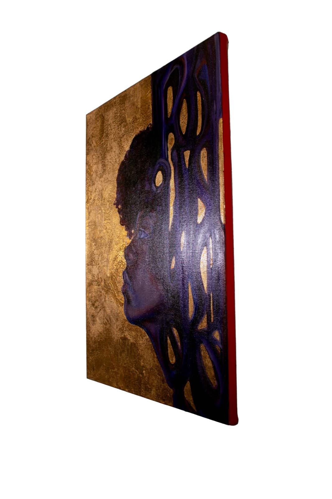 Christopher Adam Williams Lift Every Voice Diptych Oil on Canvas w/ Cu Au Leaf - Thumbnail 4