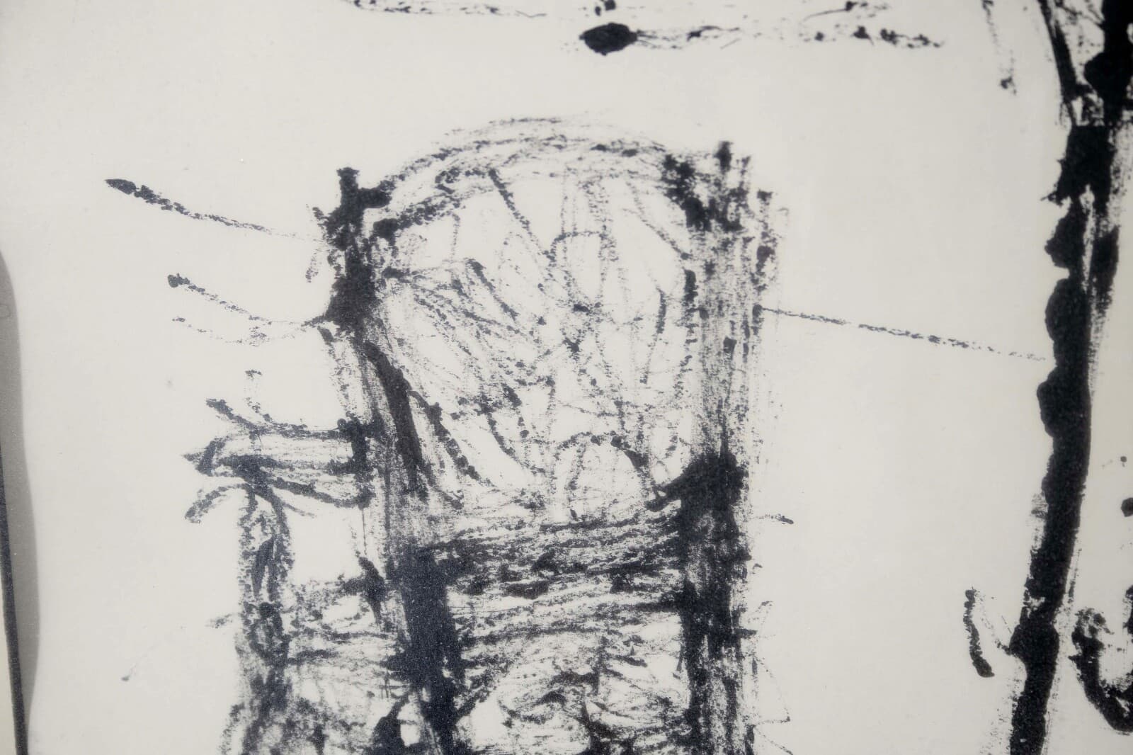Sophie Fordon Cordoba Spain 1971 Signed Modernist Watercolor Drawing Framed - Thumbnail 7