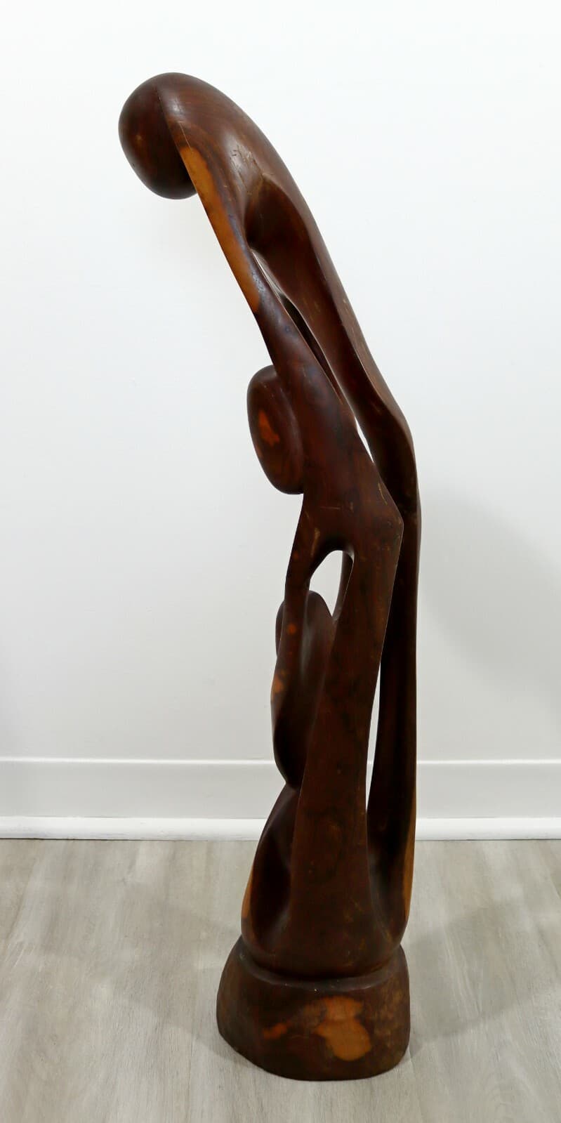 Mid Century Modern Abstract Figurative Wood Carving Floor Sculpture - Thumbnail 8