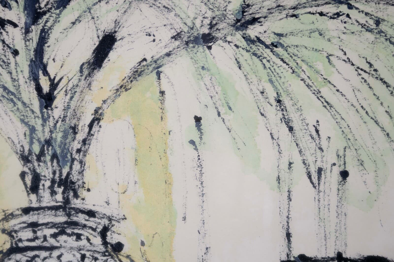 Sophie Fordon Cordoba Spain 1971 Signed Modernist Watercolor Drawing Framed - Thumbnail 6