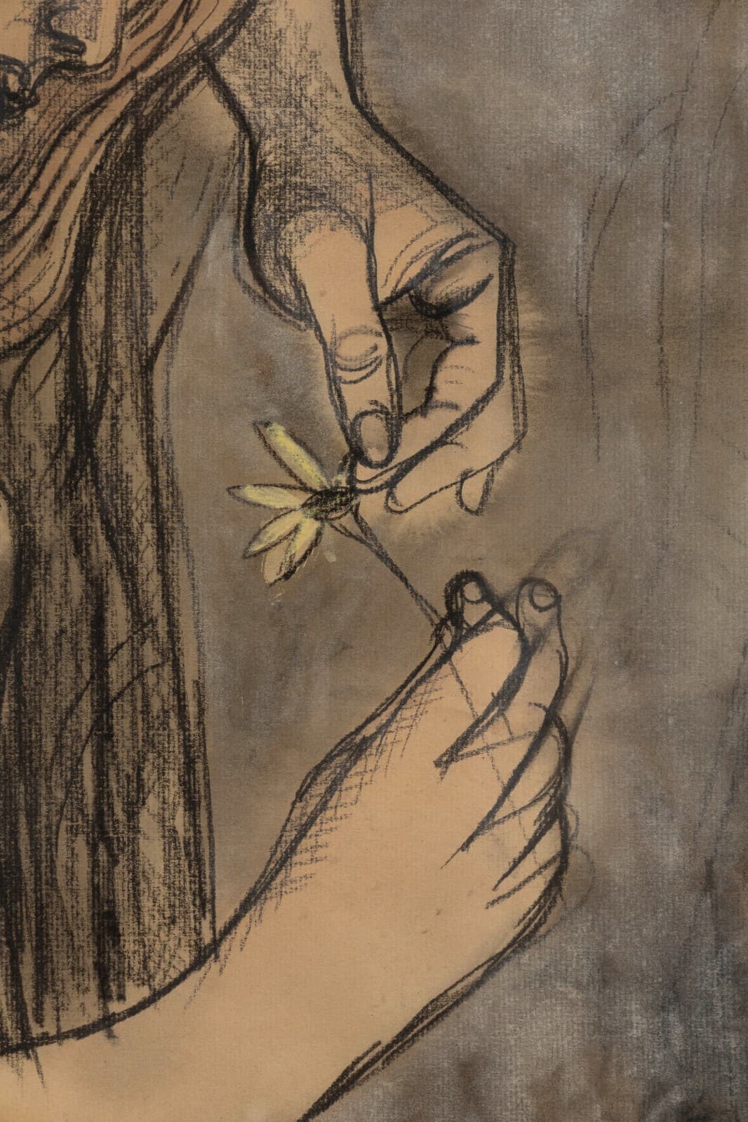 Anton Refregier (1905-1979) Dreaming Signed Charcoal Drawing Mid-Century Modern - Thumbnail 4