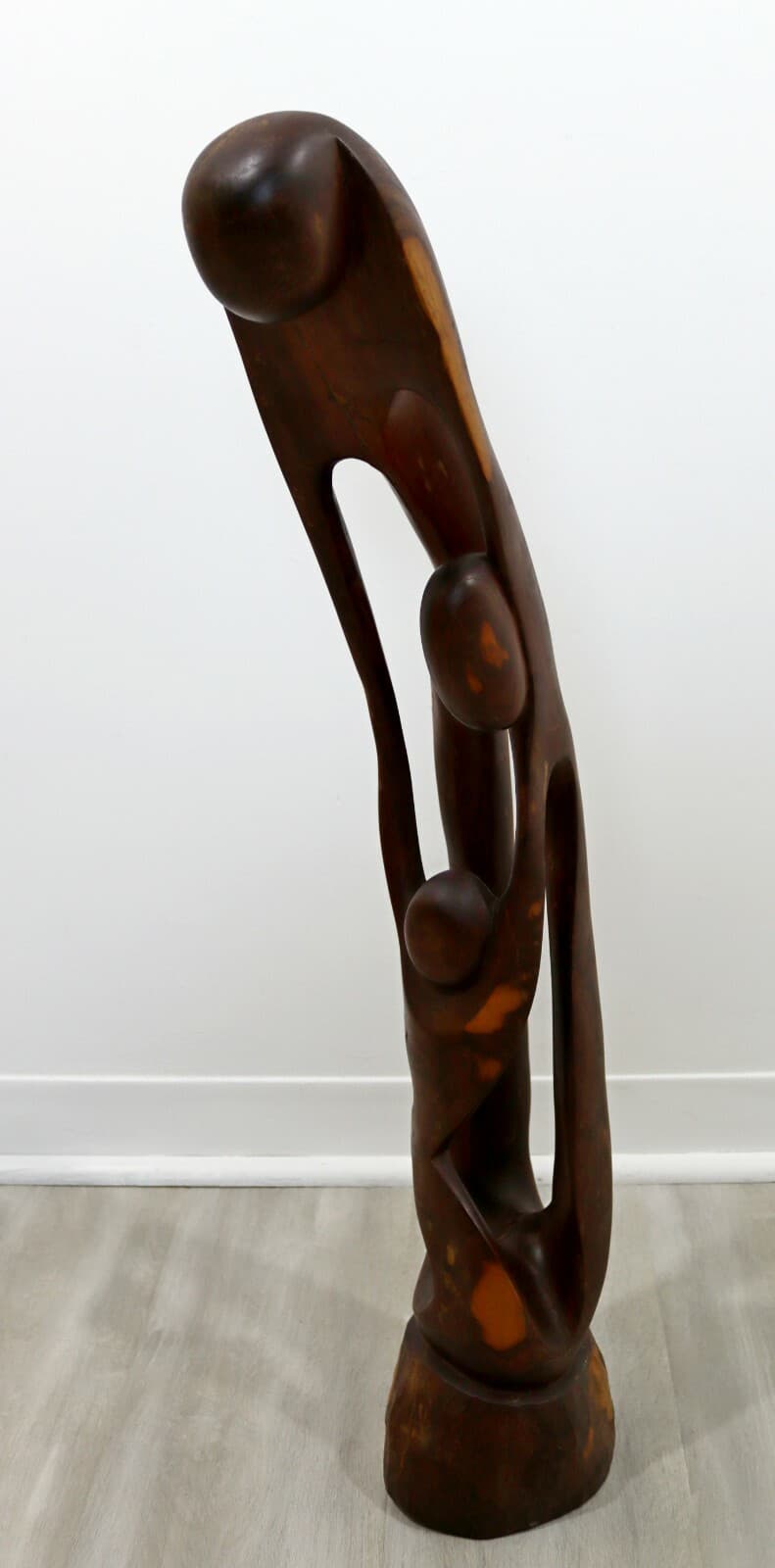 Mid Century Modern Abstract Figurative Wood Carving Floor Sculpture - Thumbnail 9